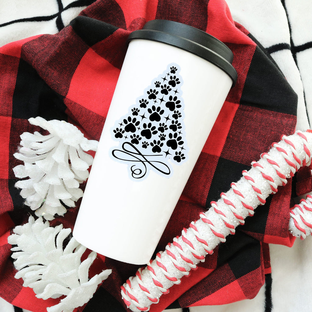 Paw-sitively Adorable Christmas Tree Sticker
