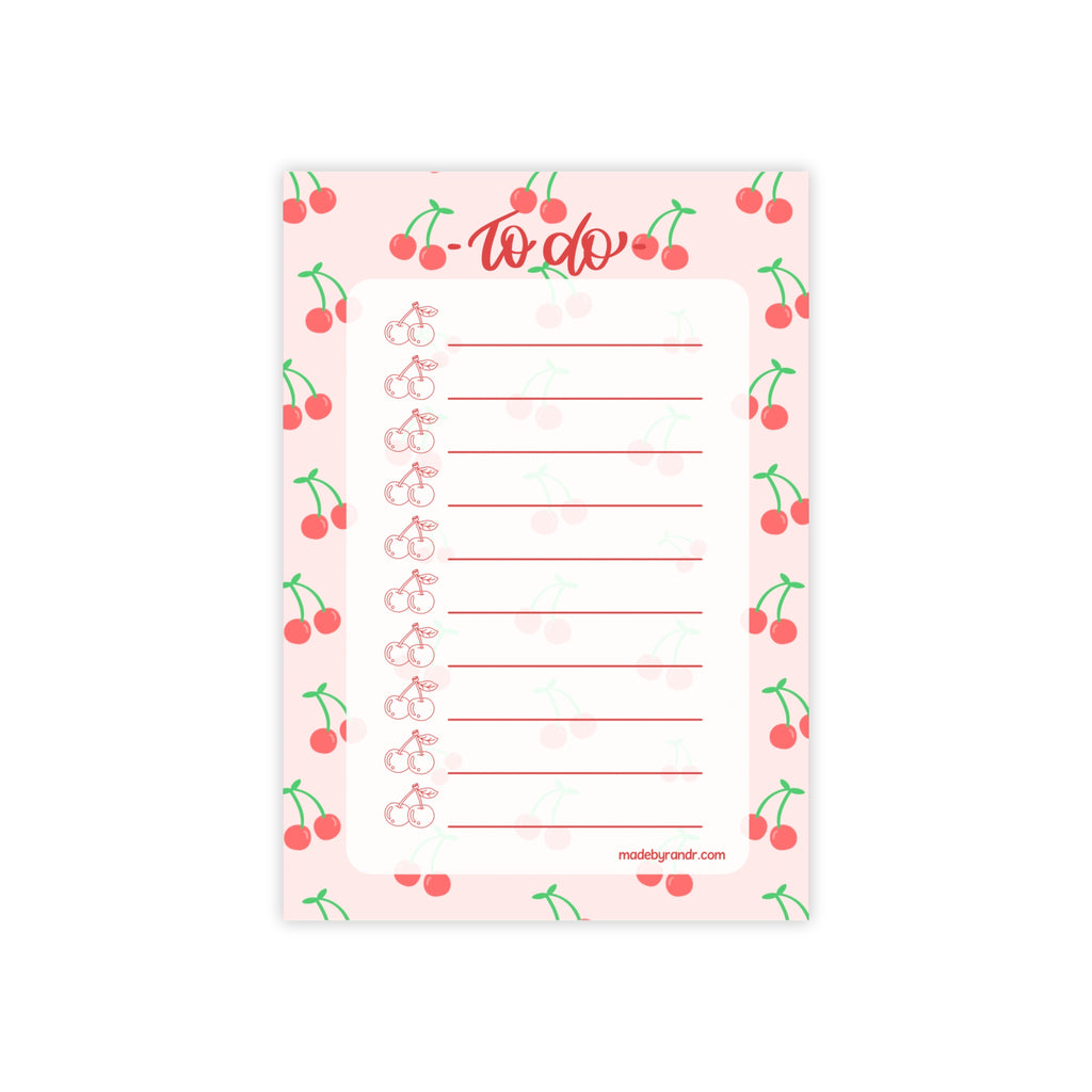 Cherry To Do Checklist Sticky Notes for Planning & Lists