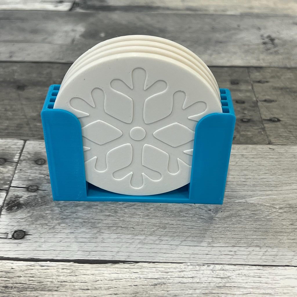 Snowflake Coasters (set of 4) and Holder