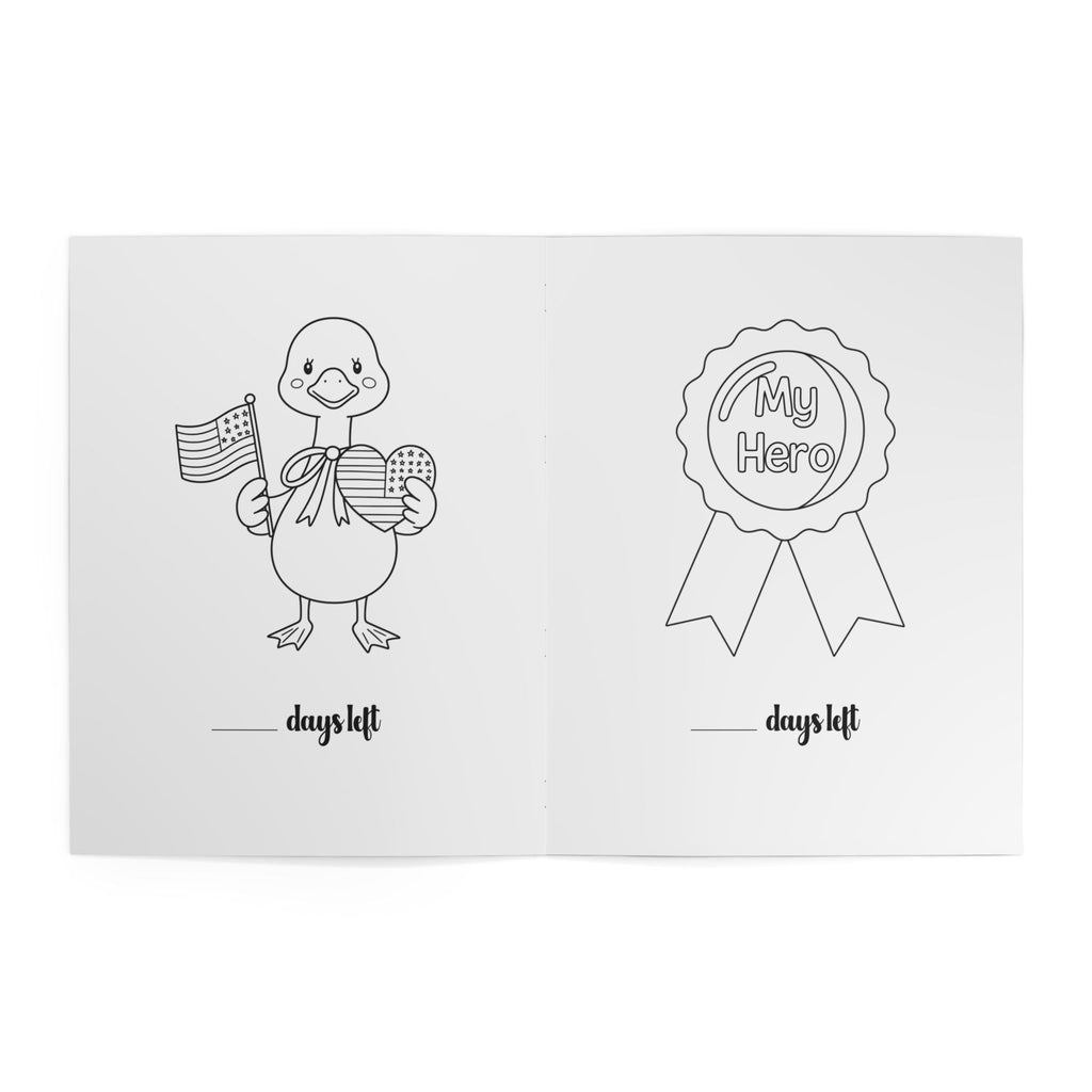 Coloring Book — "Counting and coloring the days until my hero comes home" Deployment Activity Book