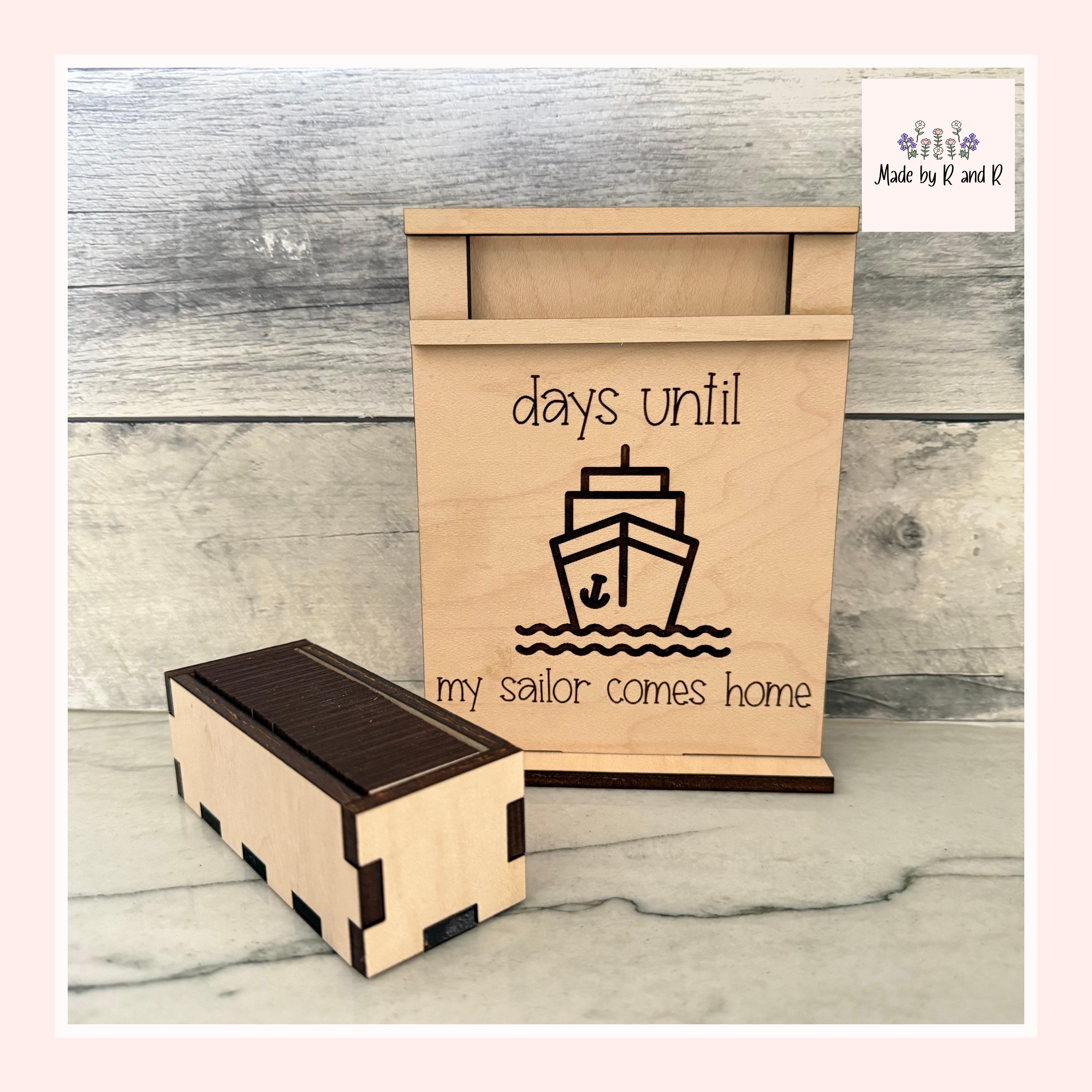 Days Until My Sailor Comes Home Wood Countdown From Made By R And R