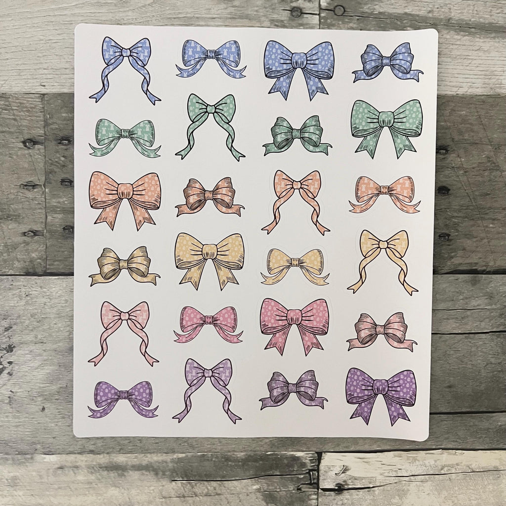 Easter Bow Stickers (set of 24)