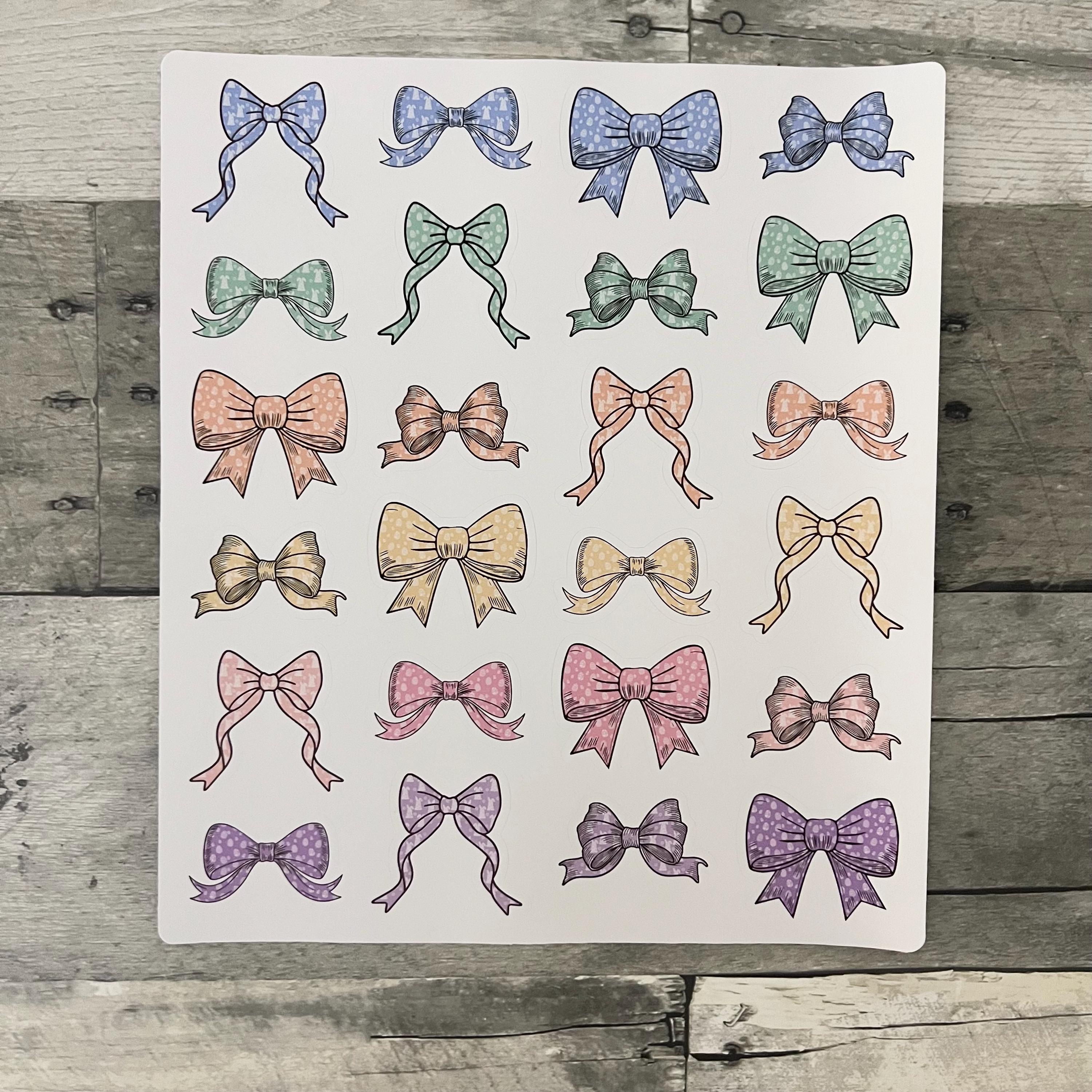 Easter Bow Stickers (set of 24)