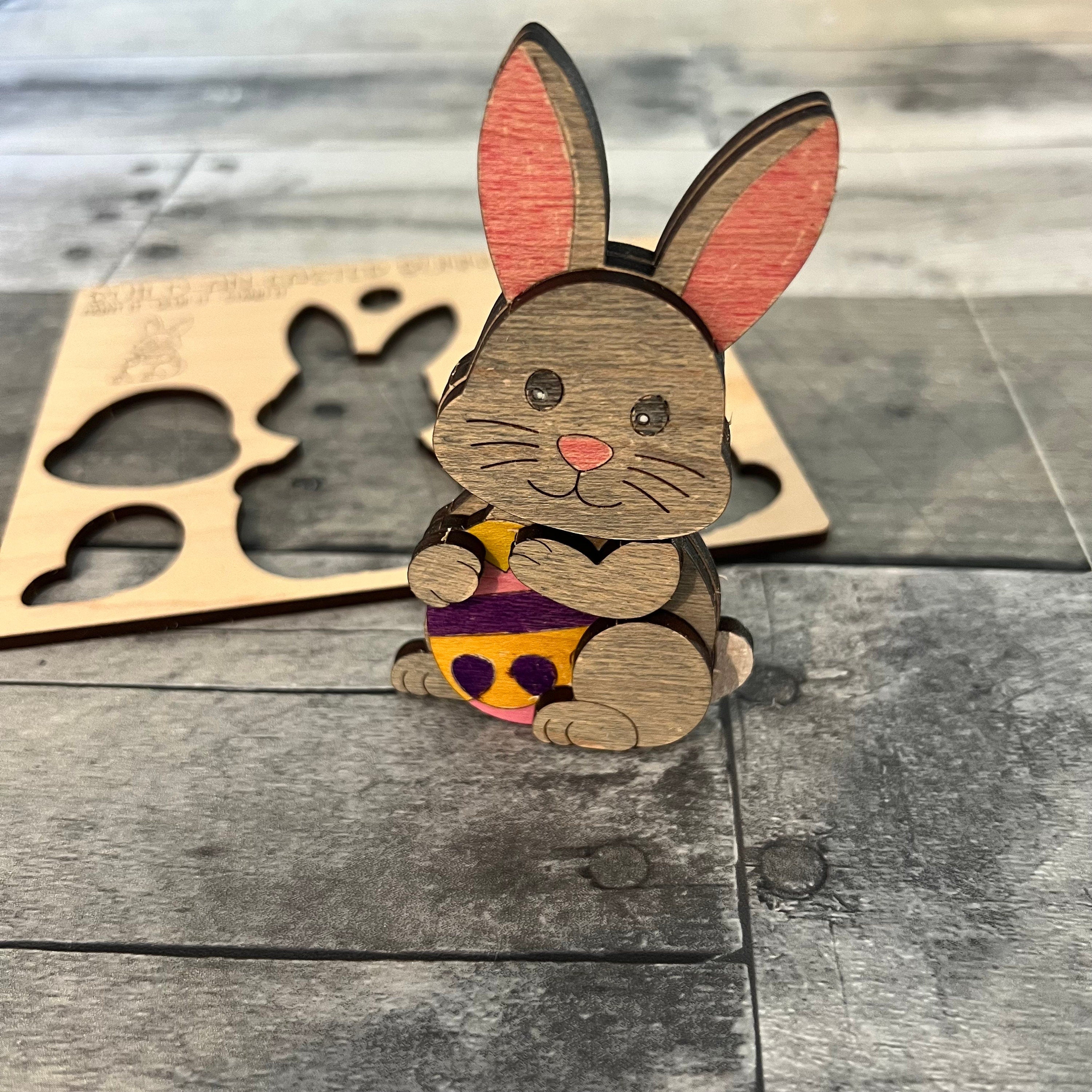 Build An Easter Bunny Wood Card Kit
