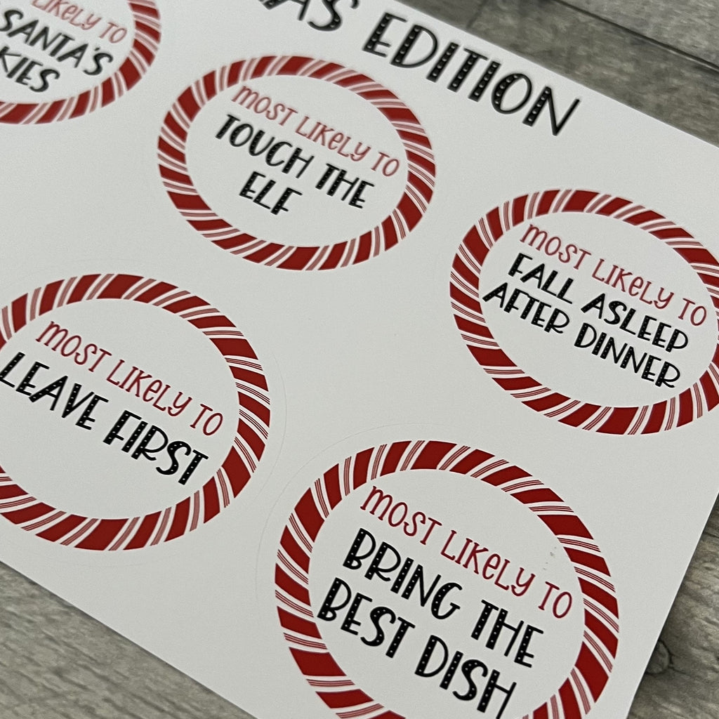 Most Likely To Christmas Edition Stickers