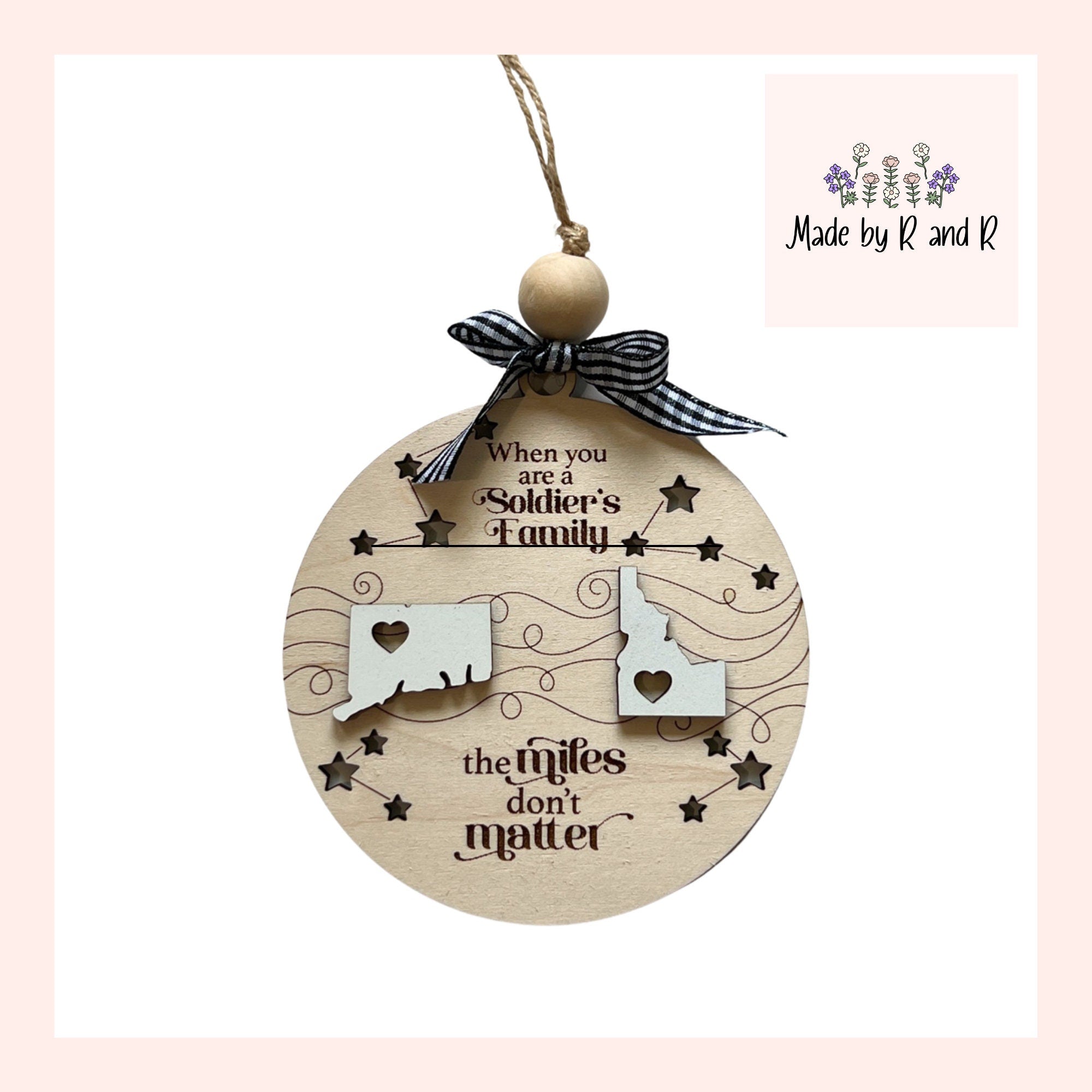 When You Are A Soldier's Family The Miles Don't Matter Togetherness Ornament