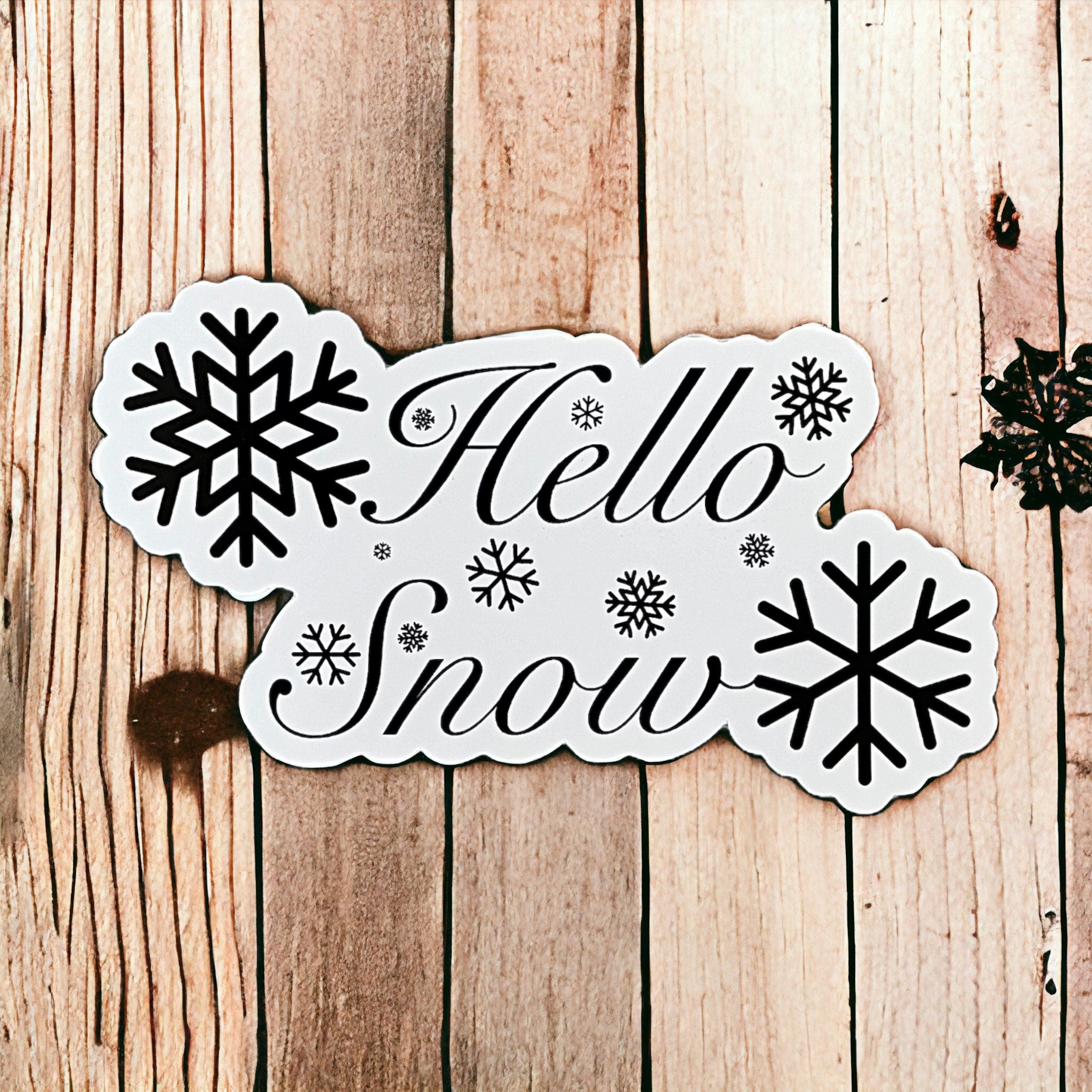 Hello Snow Sticker