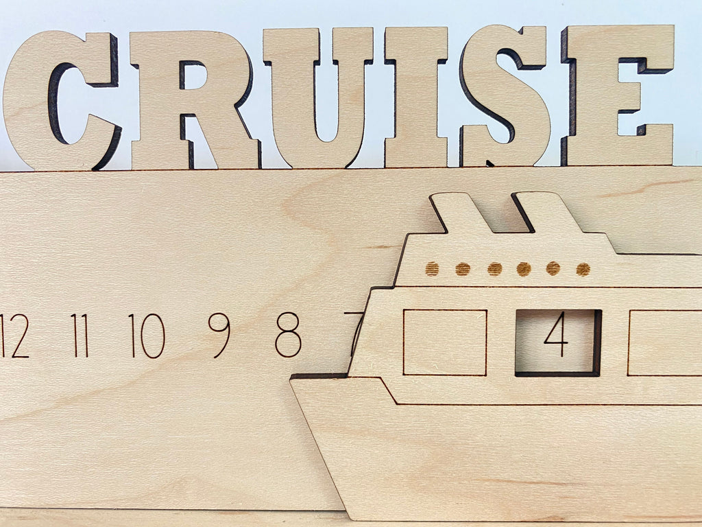 Get Ready To Cruise Wood Countdown