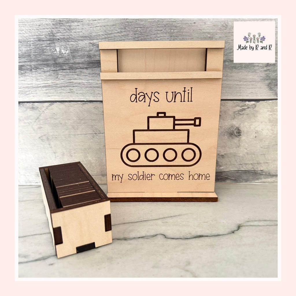 Days Until My Soldier Comes Home Wood Countdown From Made By R And R