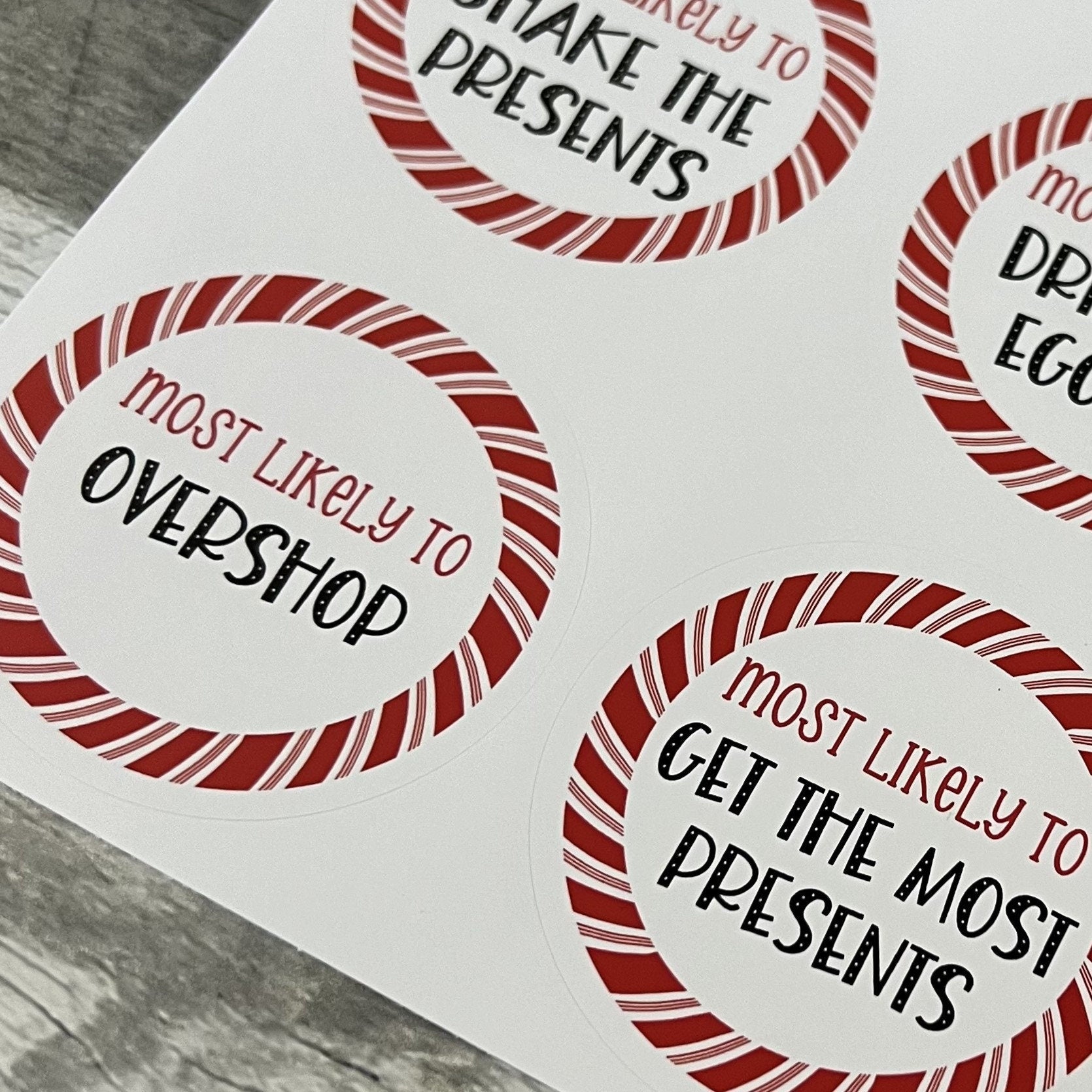 Most Likely To Christmas Edition Stickers