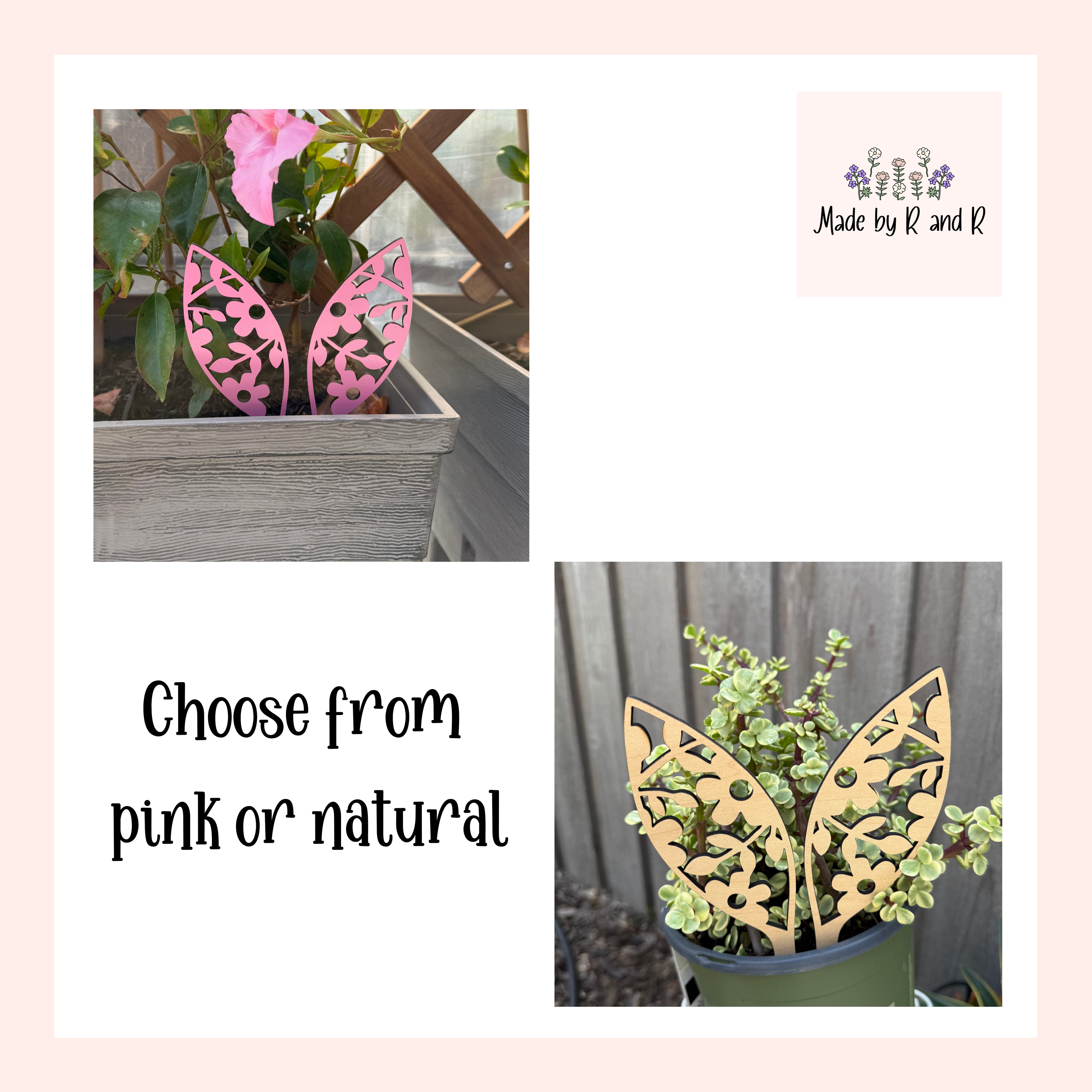 Wood Bunny Ears Easter Planter Decor From Made By R And R