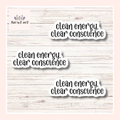 Clean Energy Clear Conscience Sticker (Set of 3) Perfect for Electric Car Lovers From Made By R And R