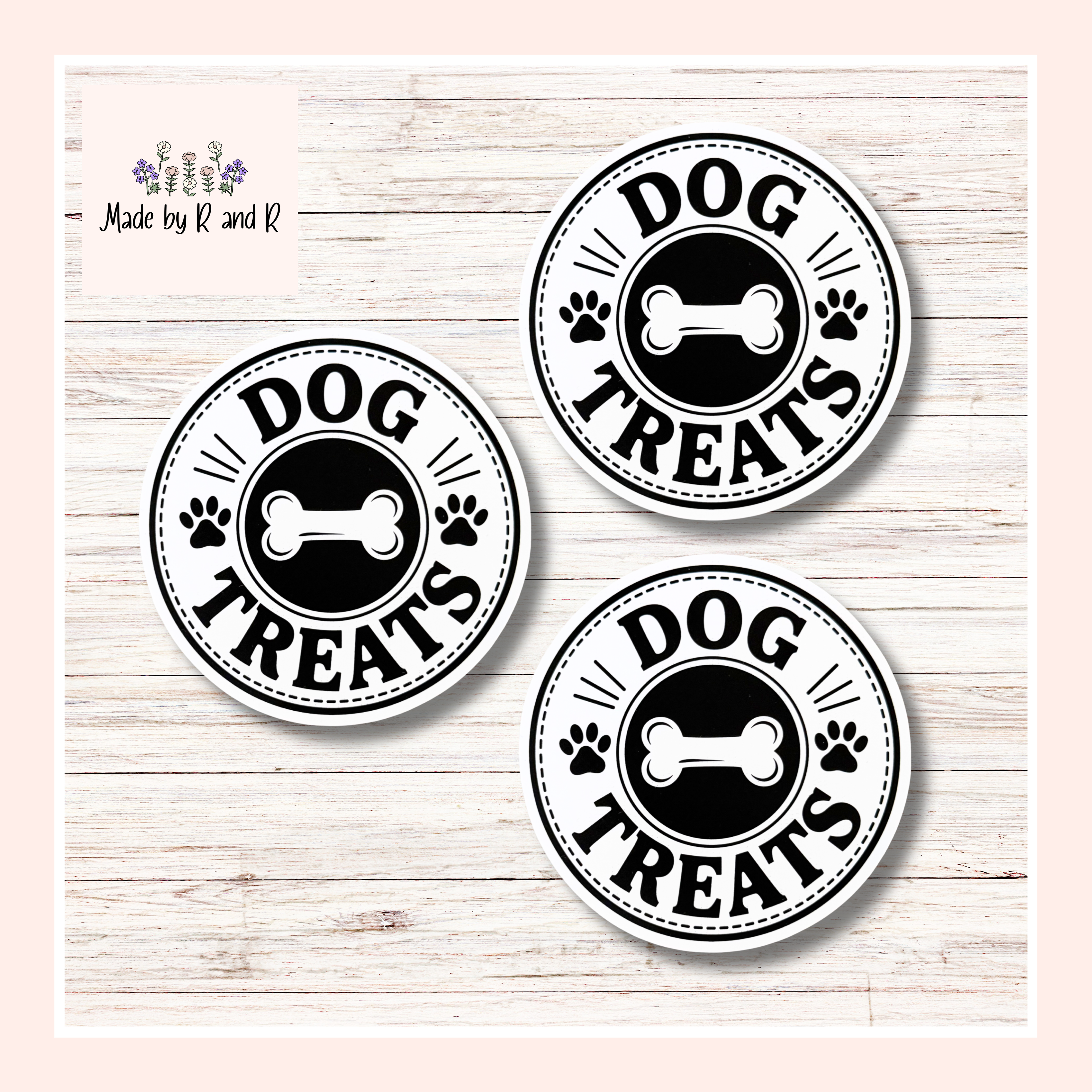 Dog Treats Stickers (Set of 3) from Made By R And R