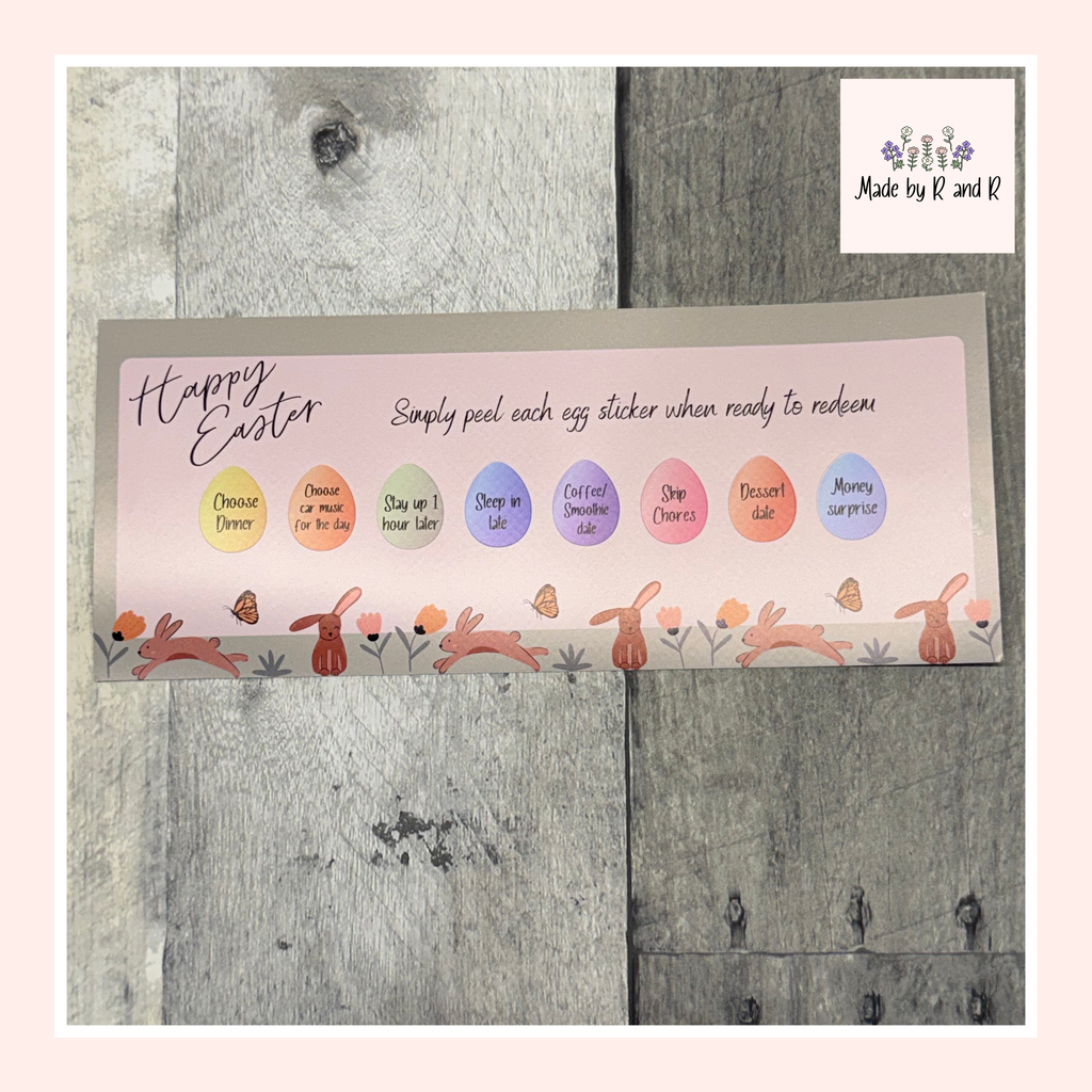 Happy Easter Certificate For Young Children with Peelable Egg Stickers From Made By R And R