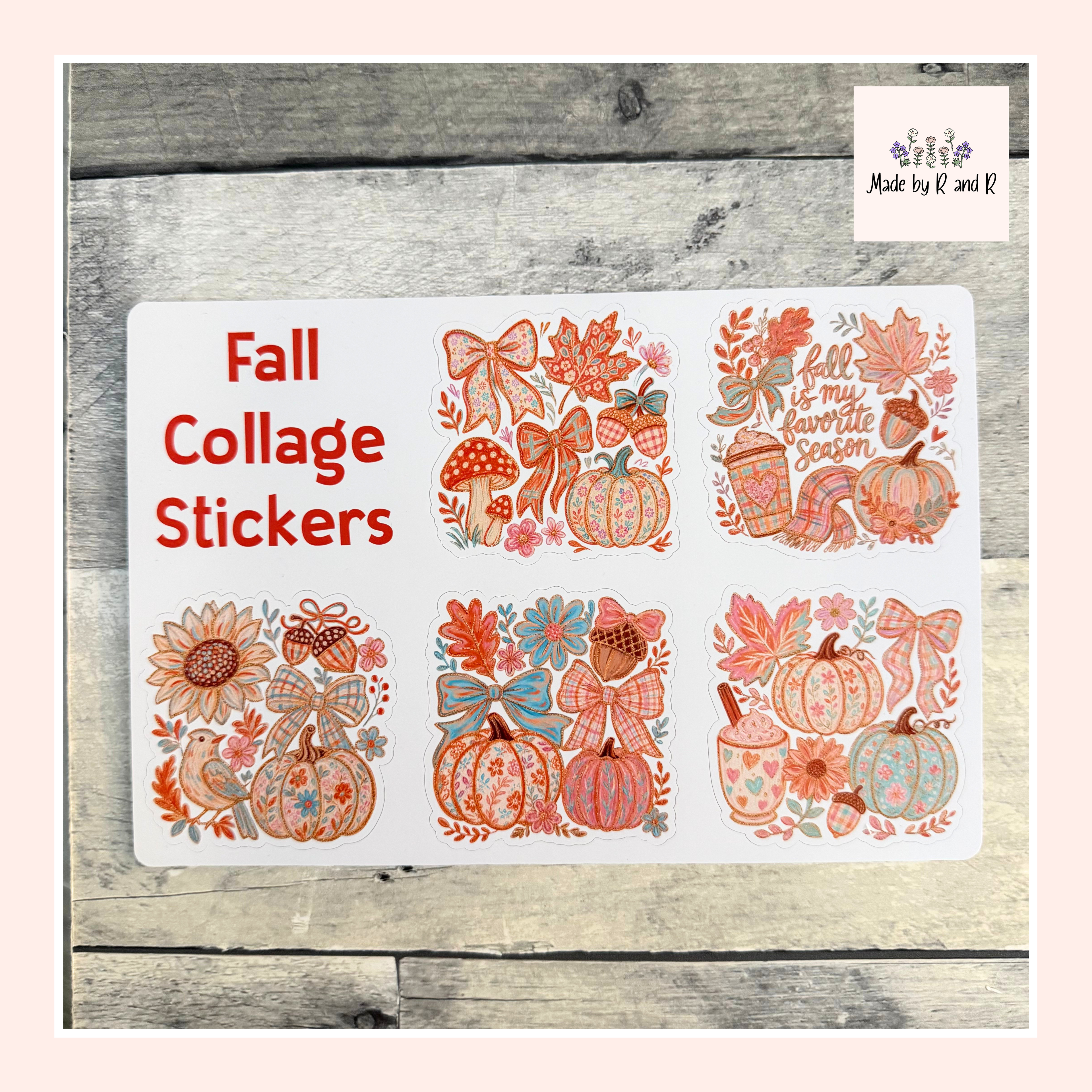 Fall Collage Stickers (Set of 5)