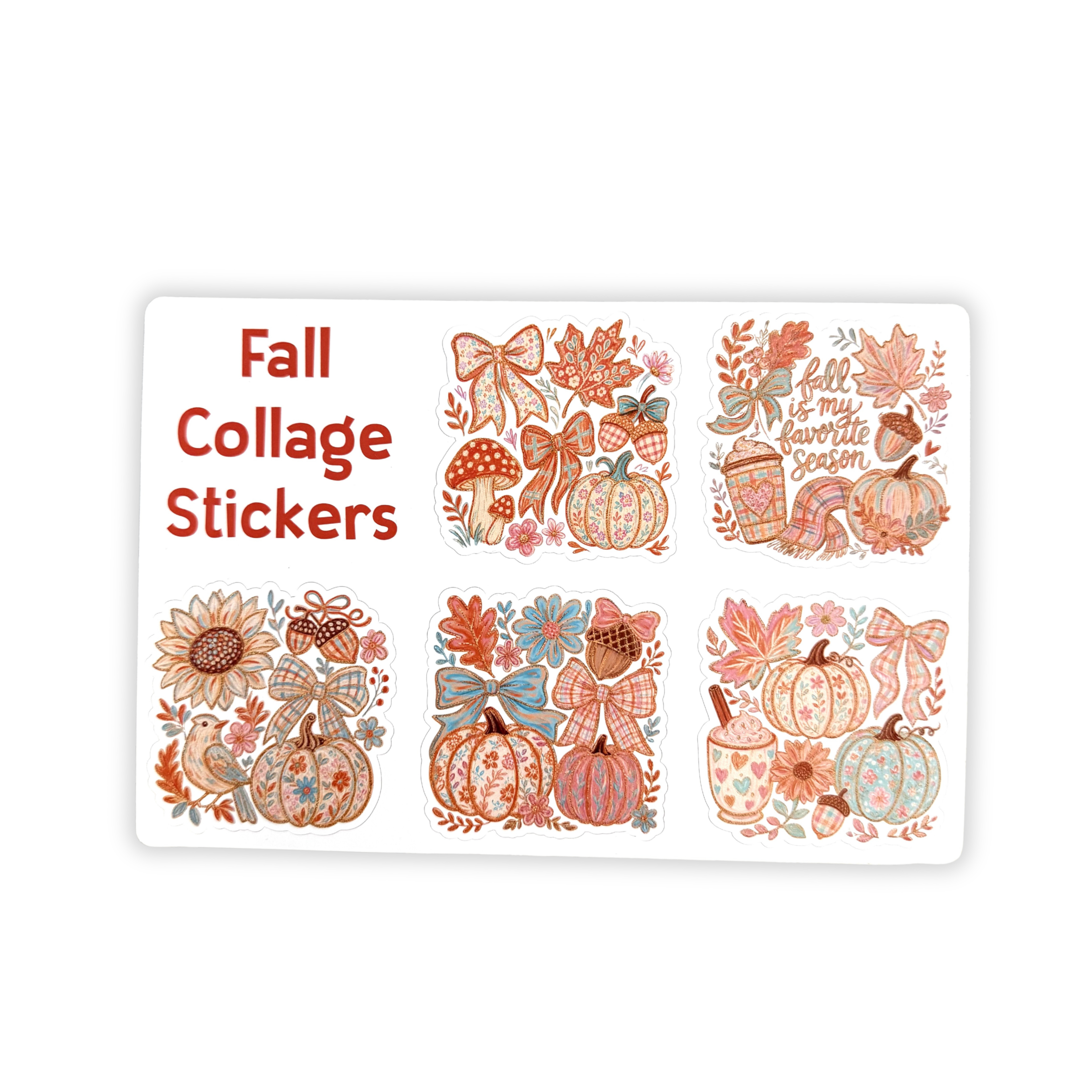 Fall Collage Stickers (Set of 5)