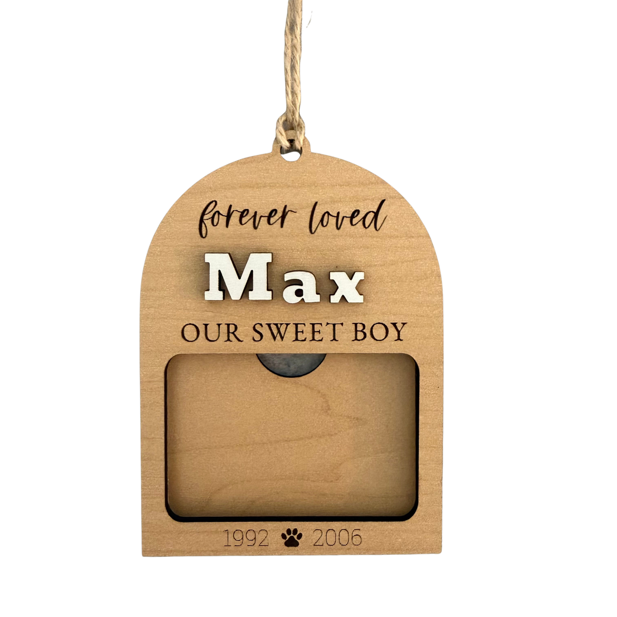 Forever Loved Dog Memorial Wood Christmas Ornament From Made By R And R