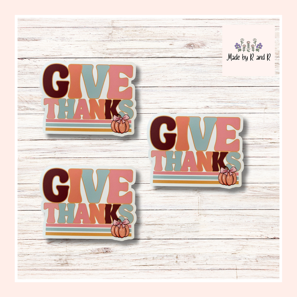 Give Thanks Fall Sticker (Set of 3)