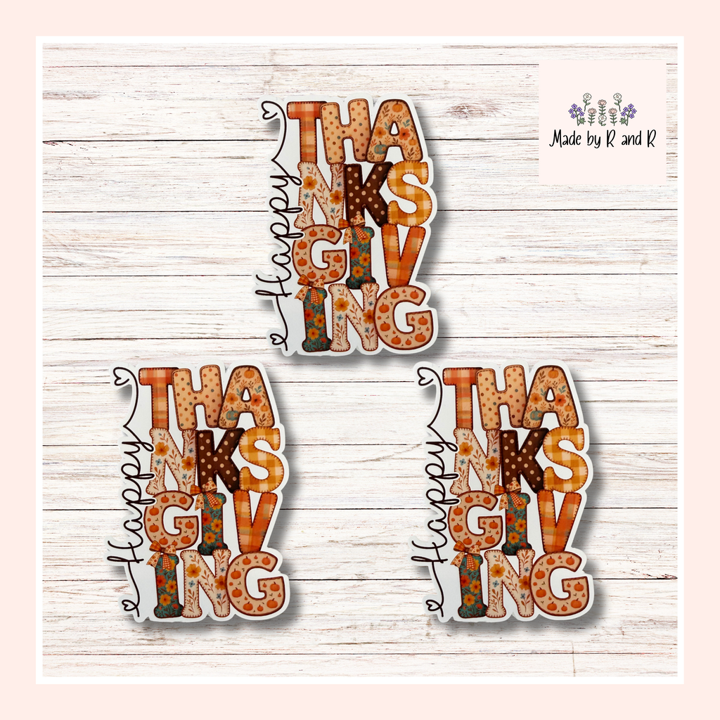 Happy Thanksgiving Sticker Set of 3