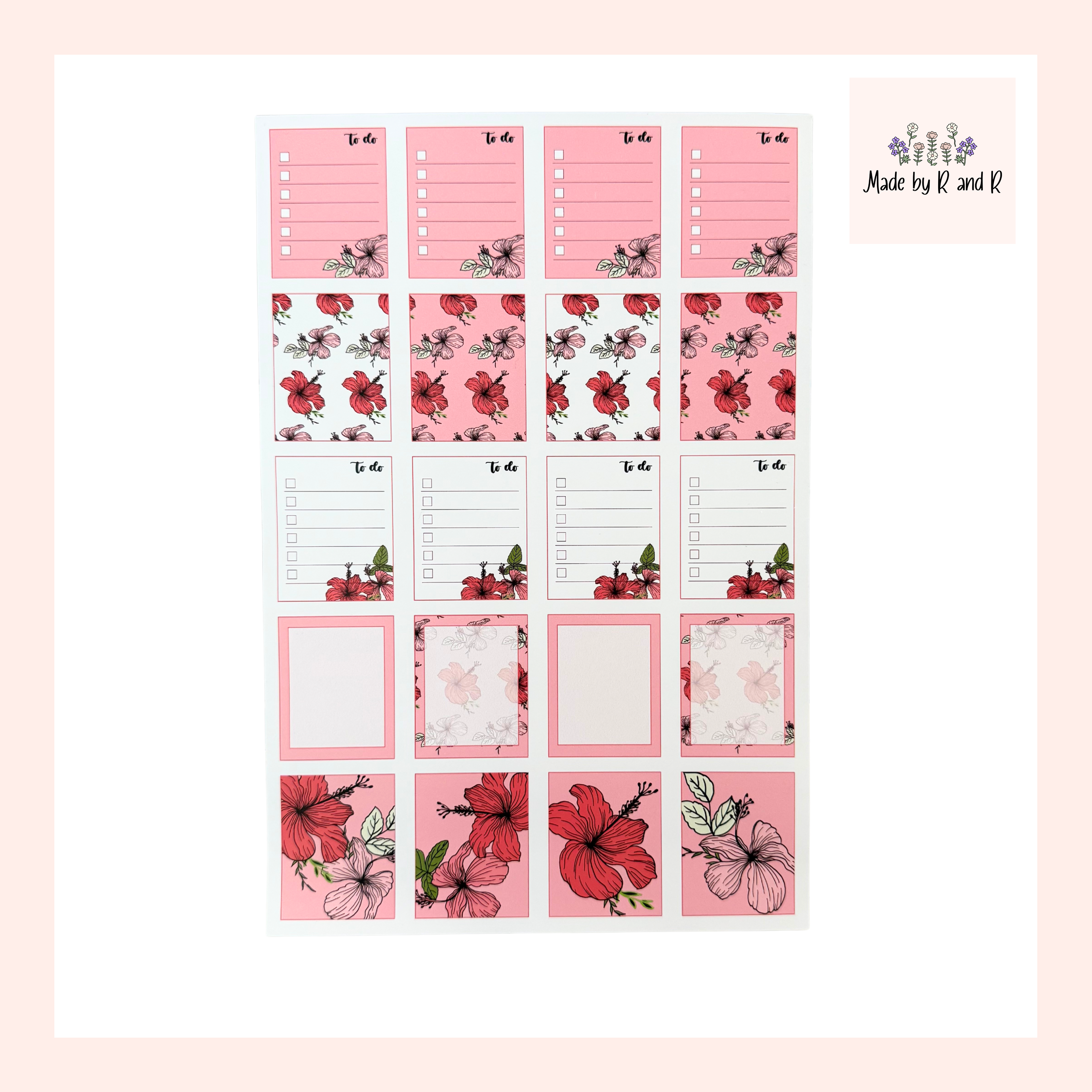 Hibiscus Planner Stickers from Made By R And R