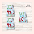 Ho Ho Ho Merry Christmas Sticker Set of 3