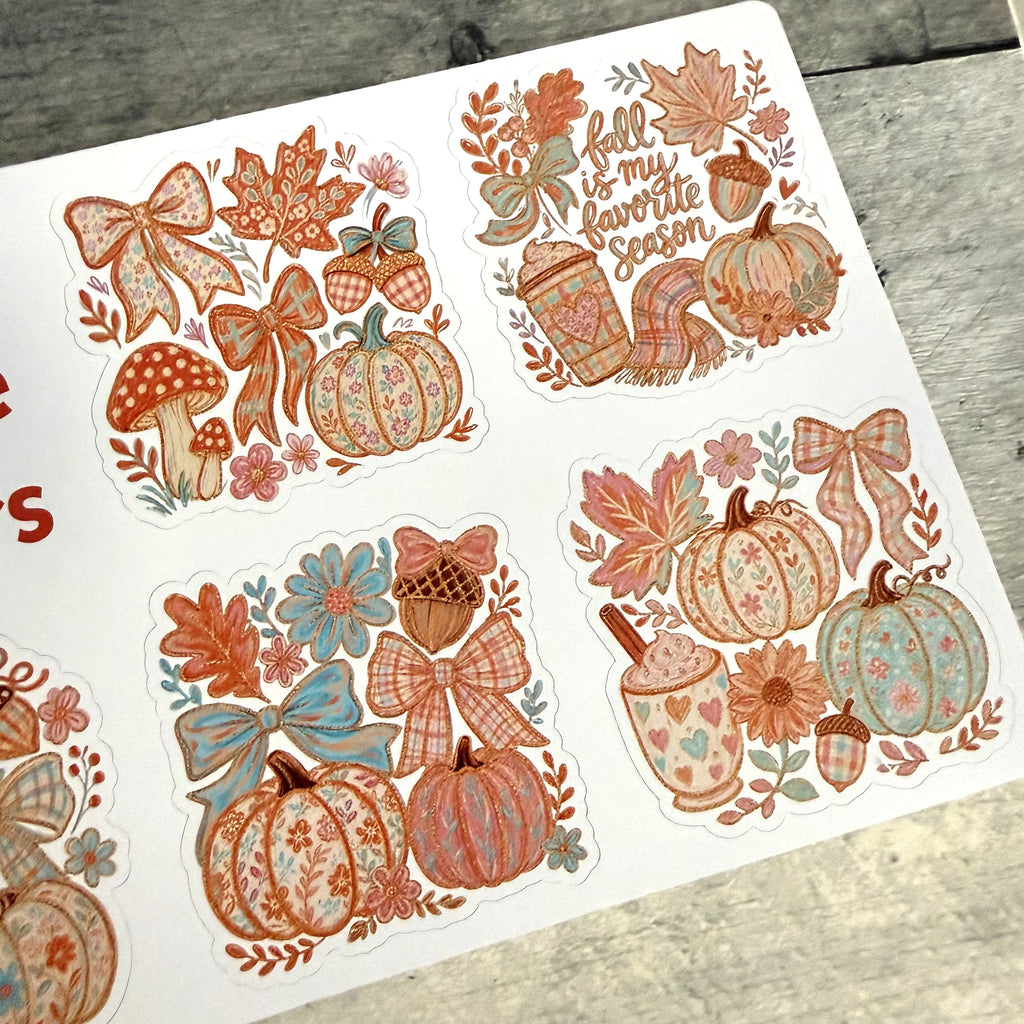 Fall Collage Stickers (Set of 5)