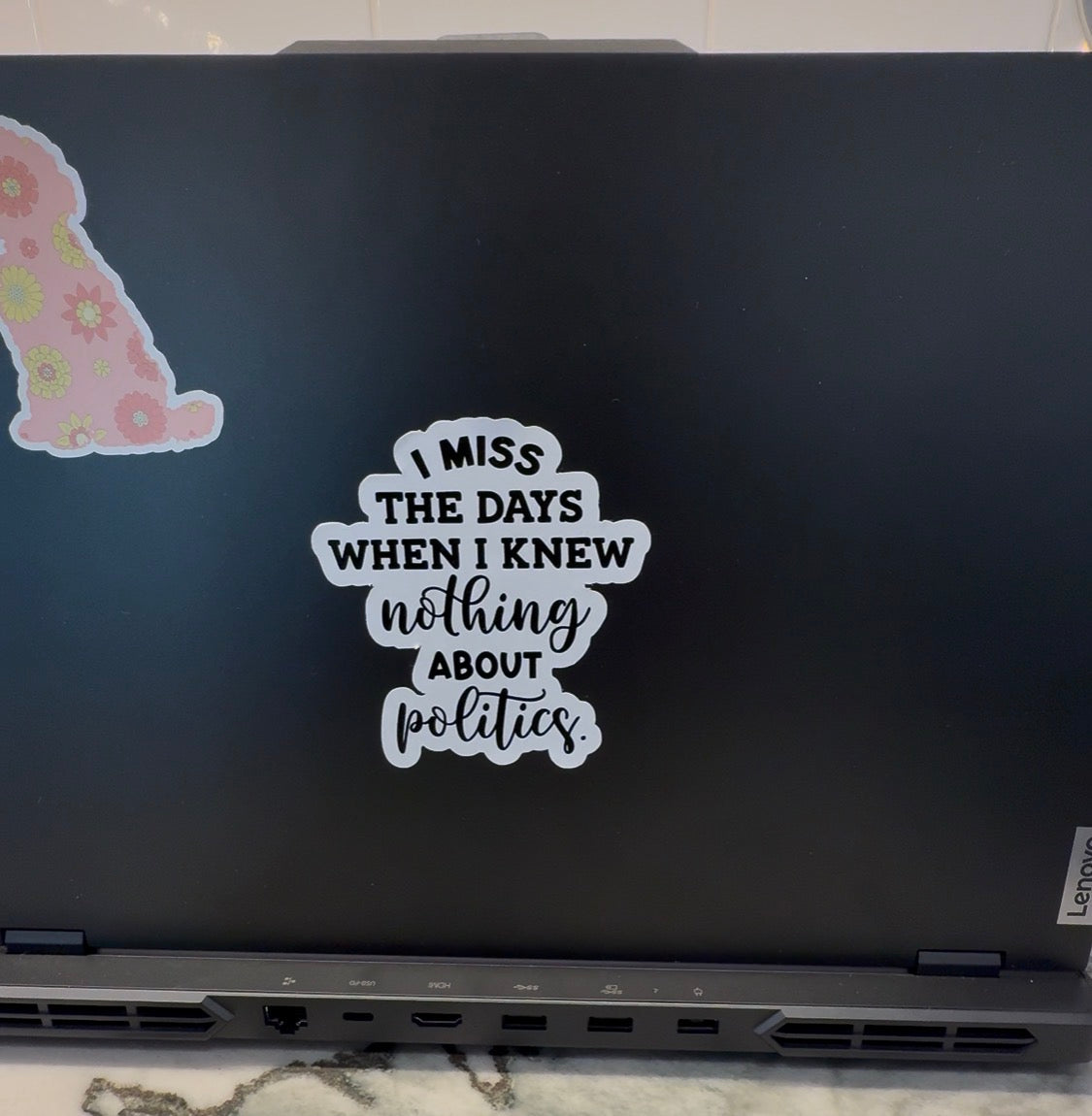 I Miss The Days When I Knew Nothing About Politics Sticker