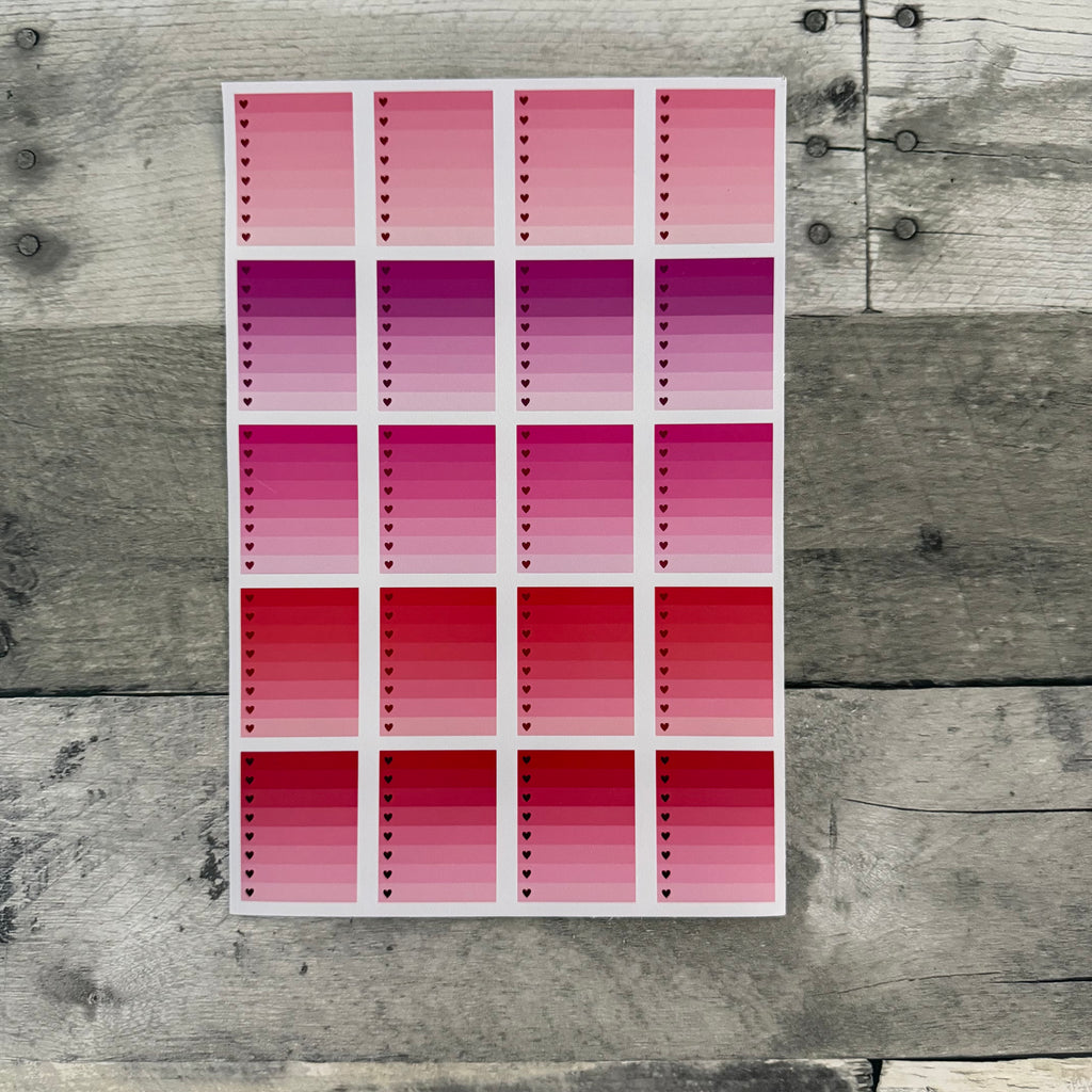 Heart Ombre Checklist Stickers from Made By R And R