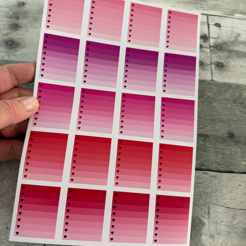 Heart Ombre Checklist Stickers from Made By R And R