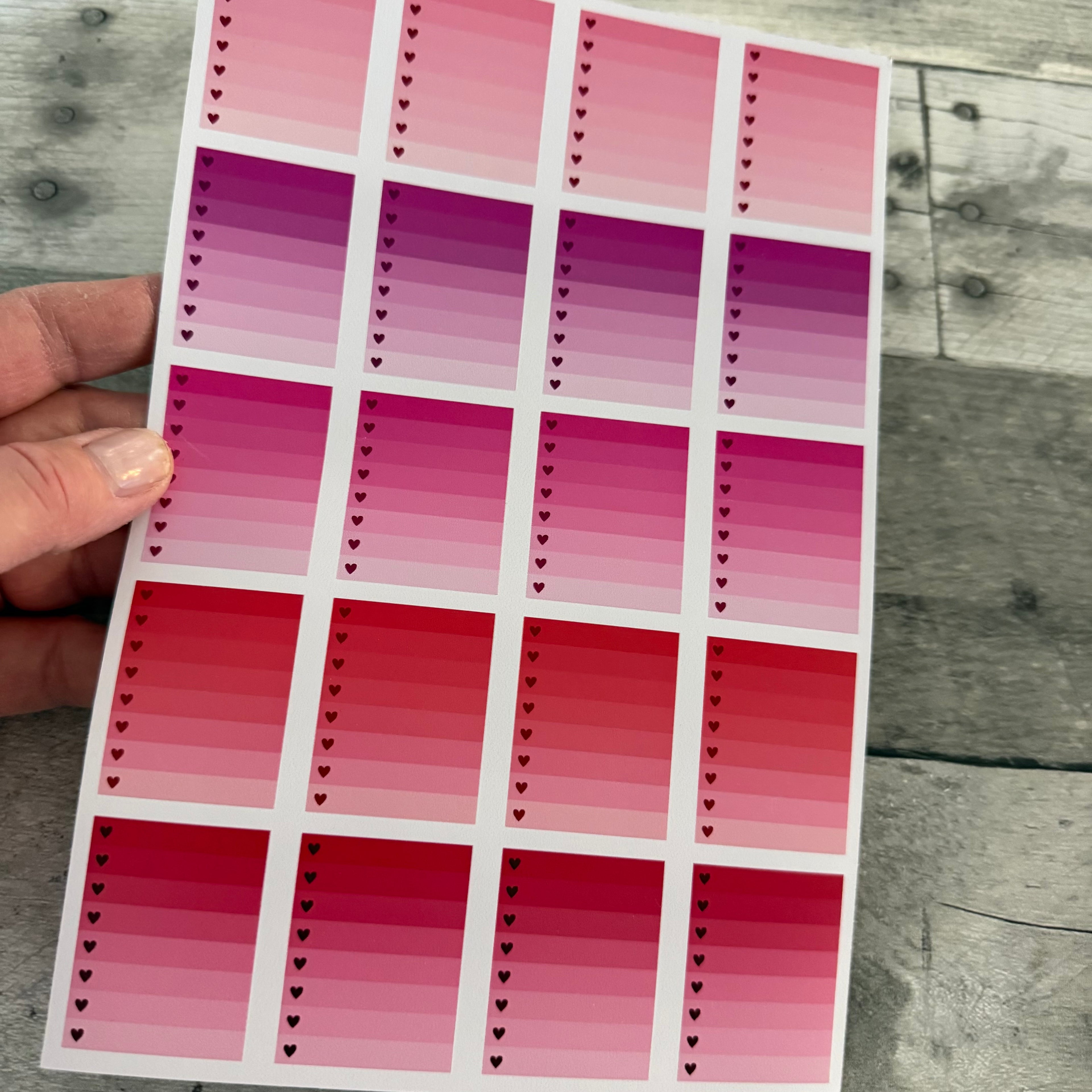 Heart Ombre Checklist Stickers from Made By R And R