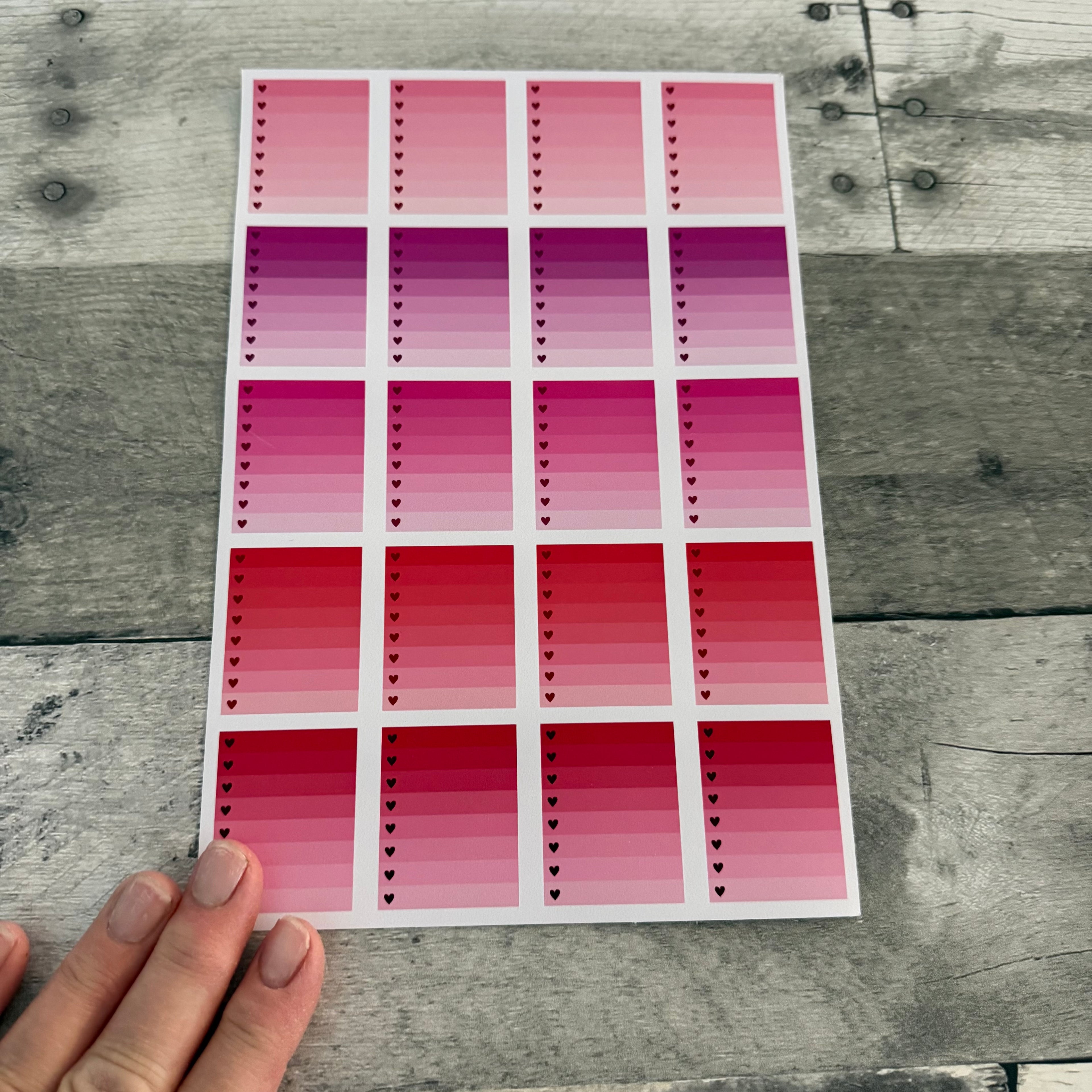 Heart Ombre Checklist Stickers from Made By R And R