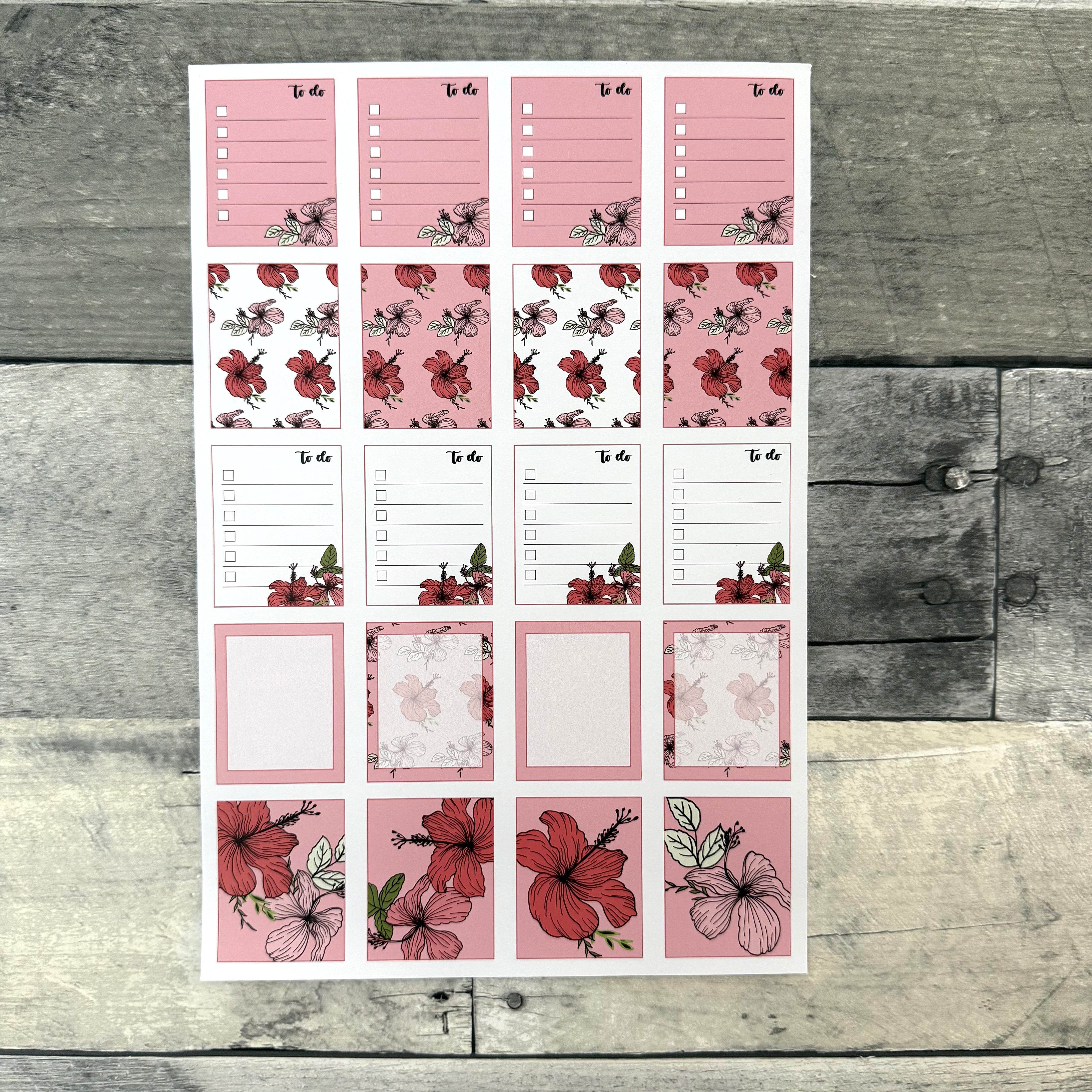 Hibiscus Planner Stickers from Made By R And R
