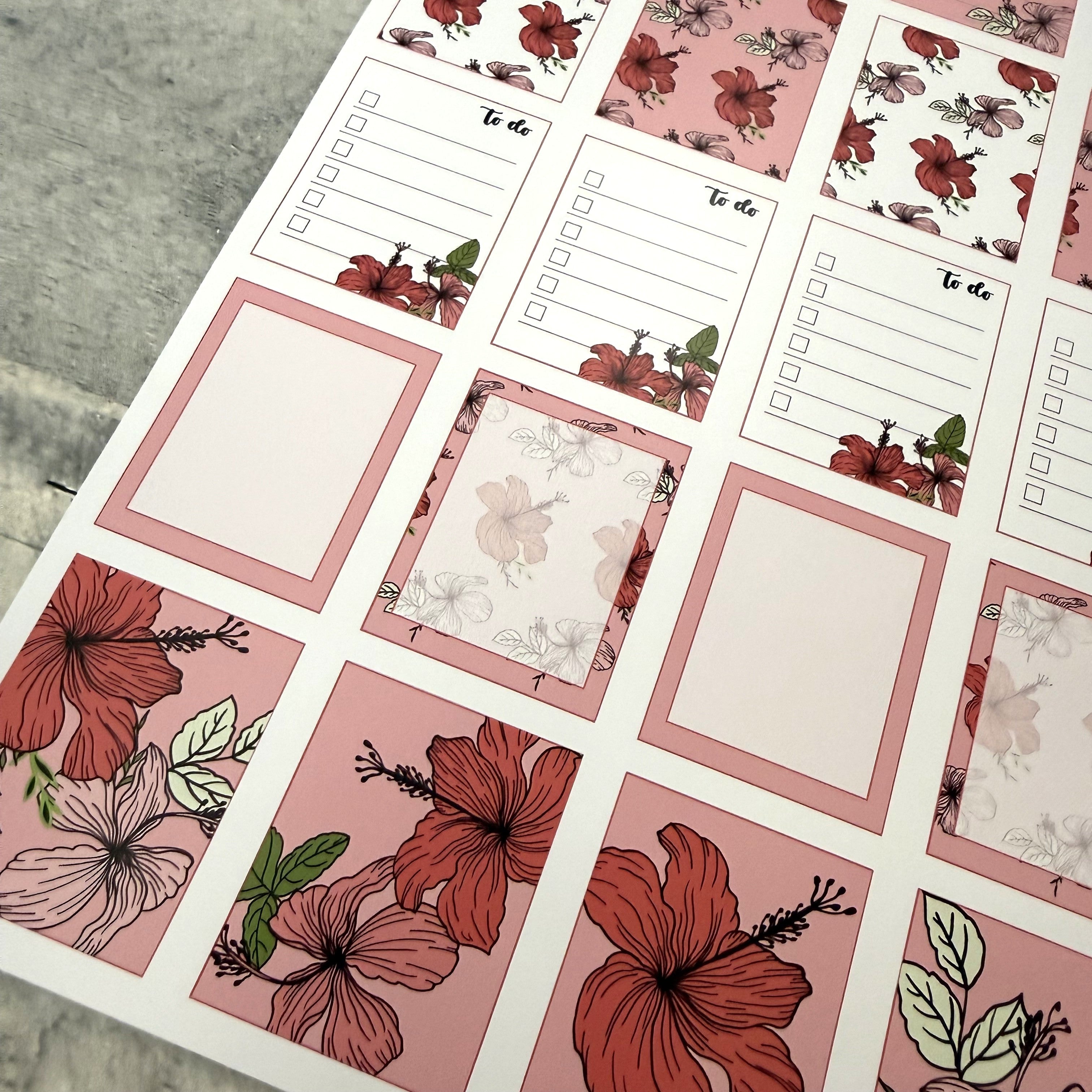 Hibiscus Planner Stickers from Made By R And R