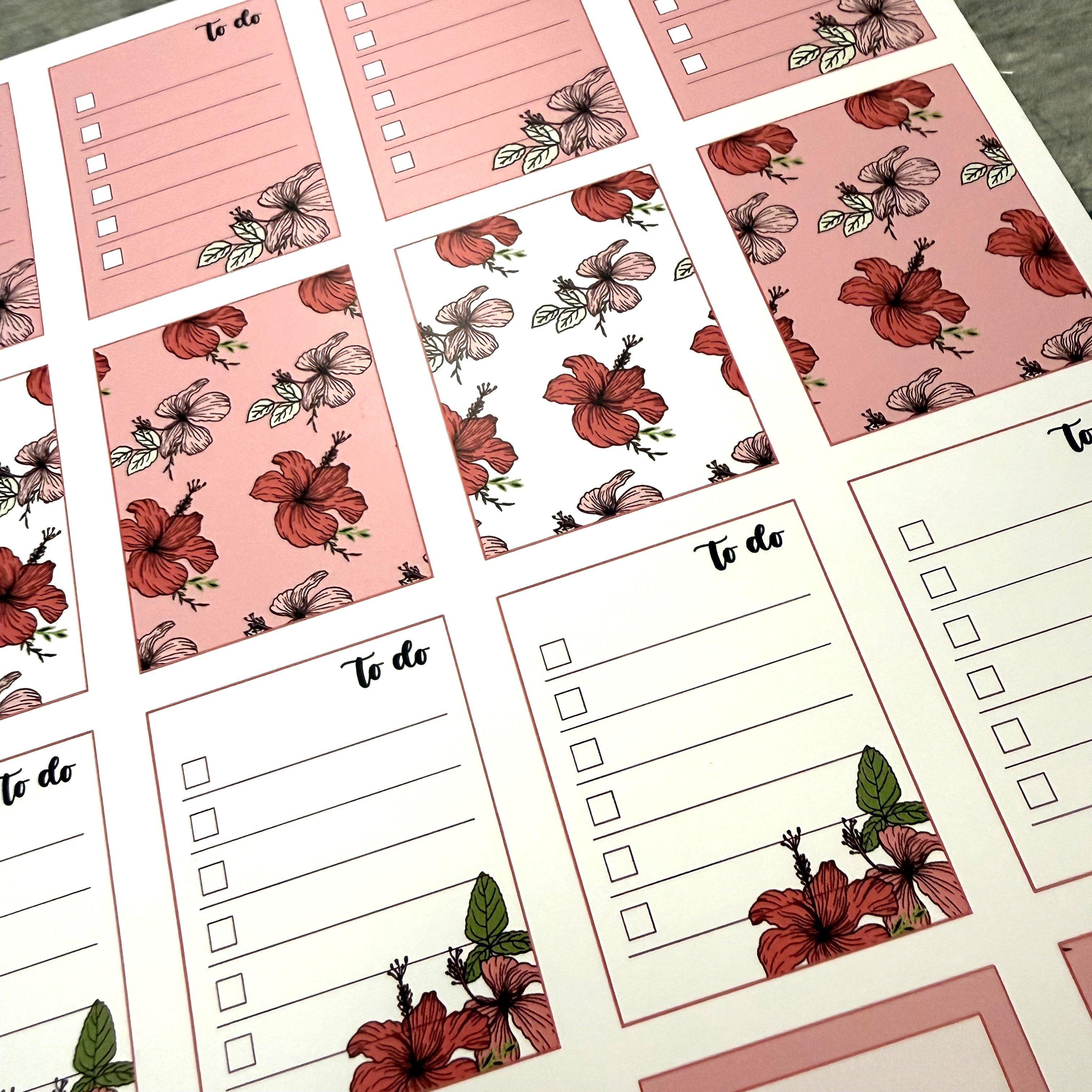 Hibiscus Planner Stickers from Made By R And R