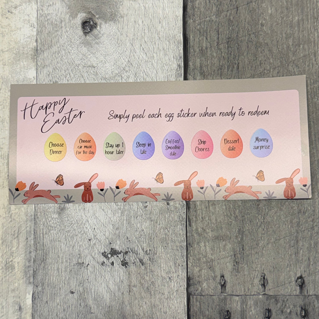 Happy Easter Certificate For Young Children with Peelable Egg Stickers From Made By R And R