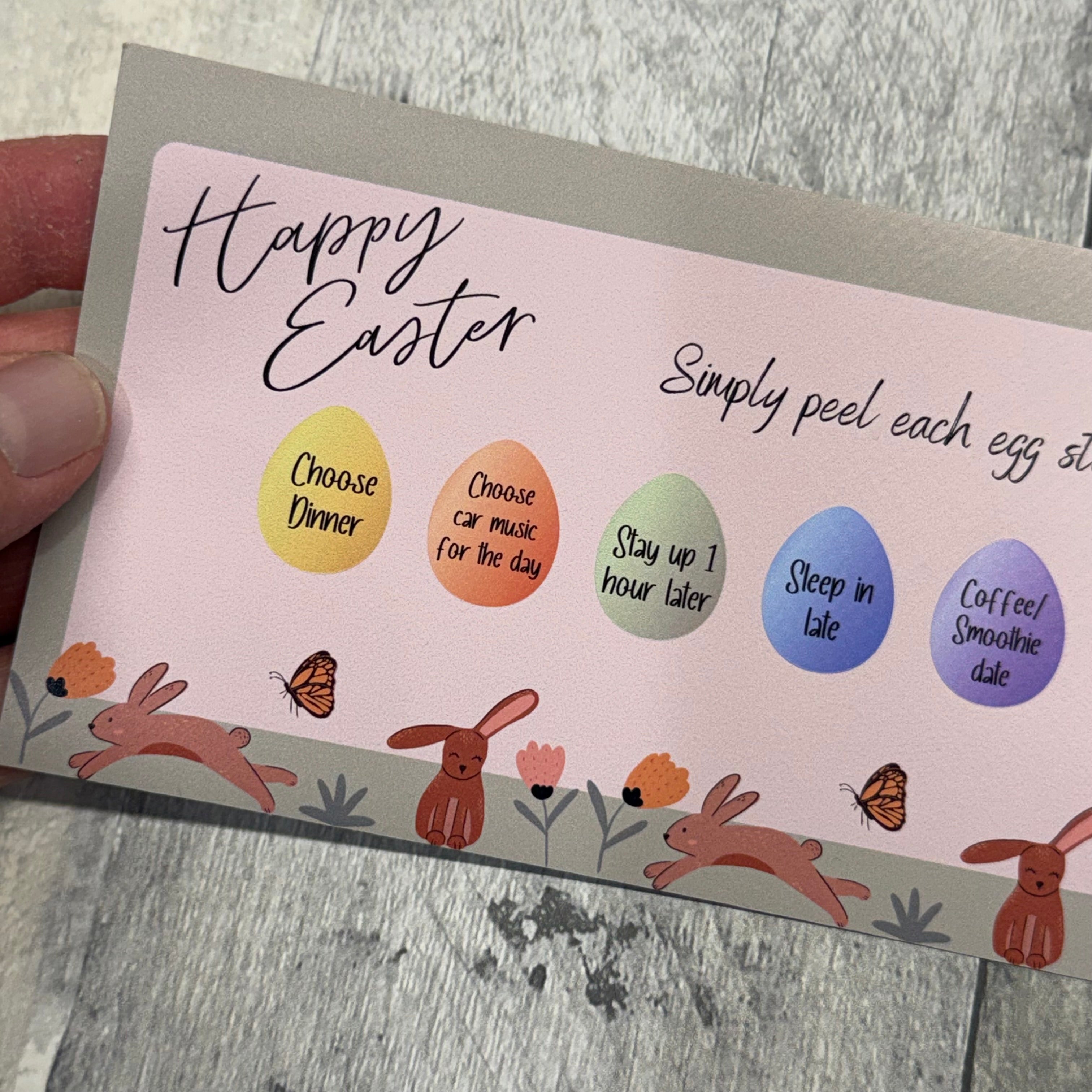 Happy Easter Certificate For Young Children with Peelable Egg Stickers From Made By R And R