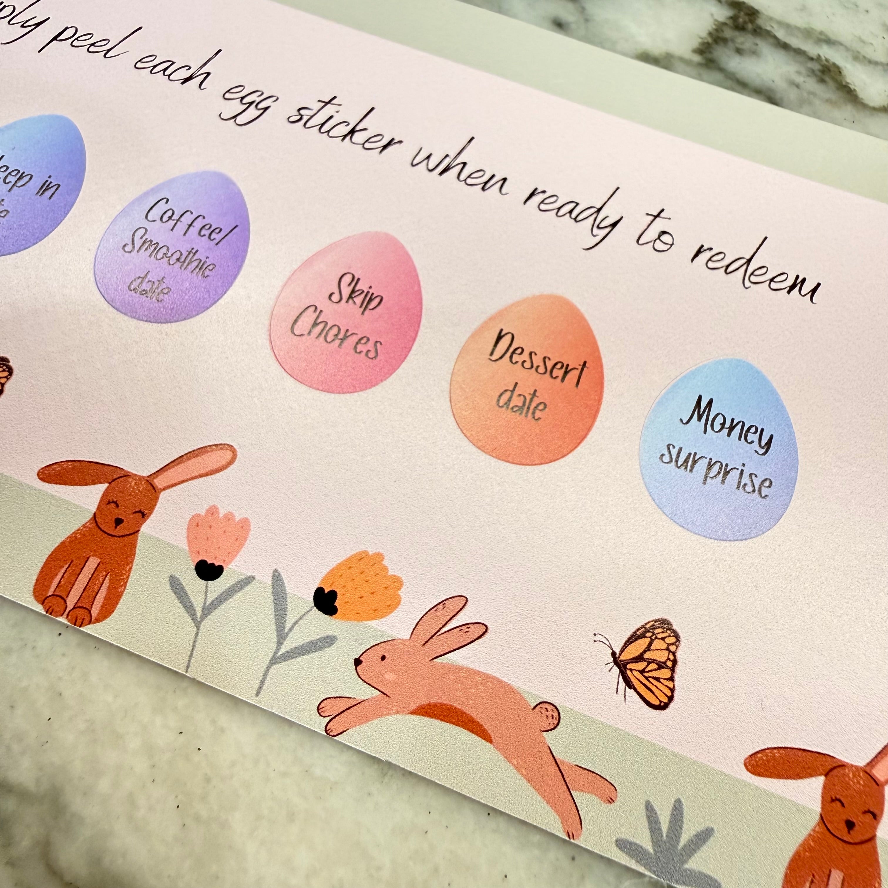 Happy Easter Certificate For Young Children with Peelable Egg Stickers From Made By R And R