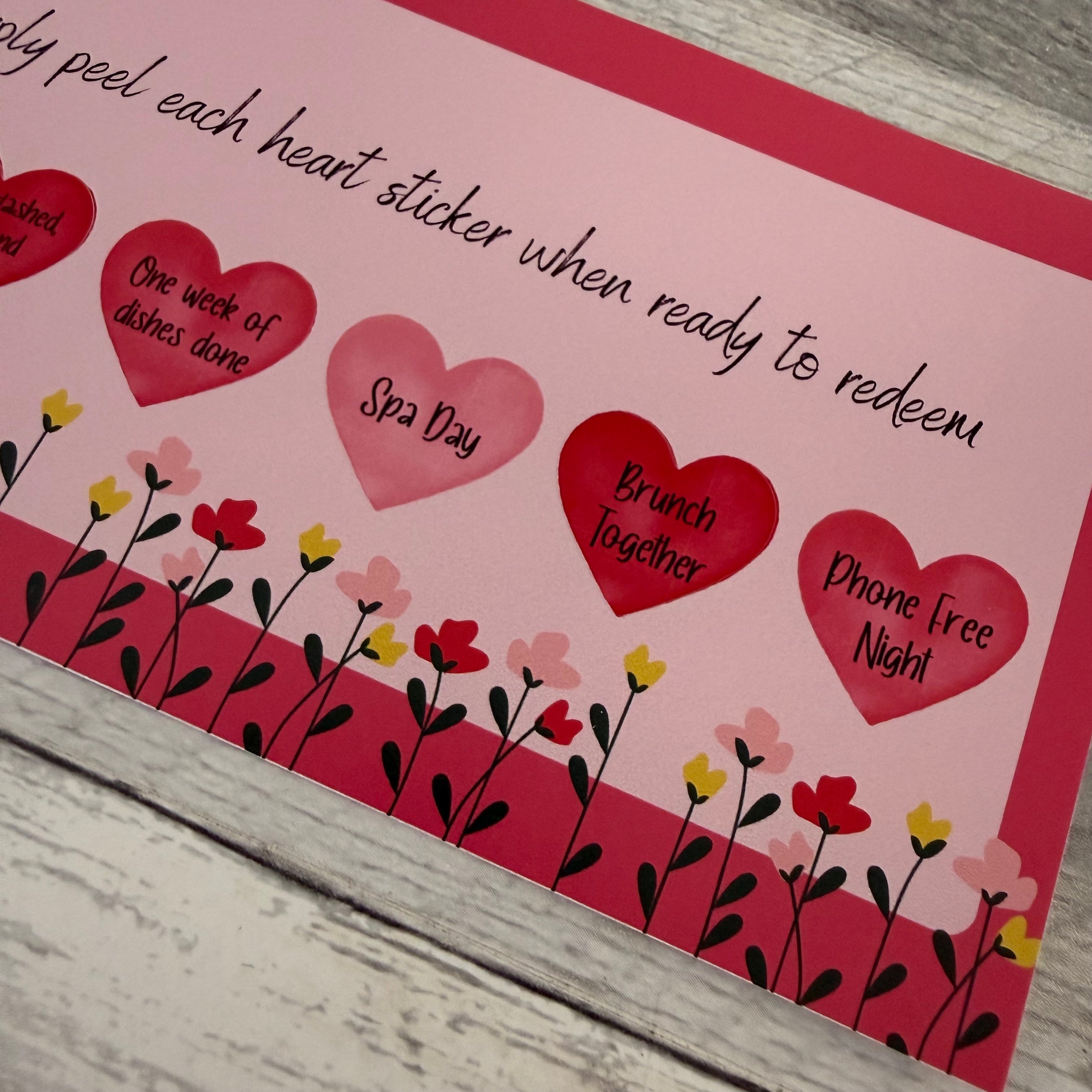 Mother's Day Certificate with Peelable Heart Stickers From Made By R And R