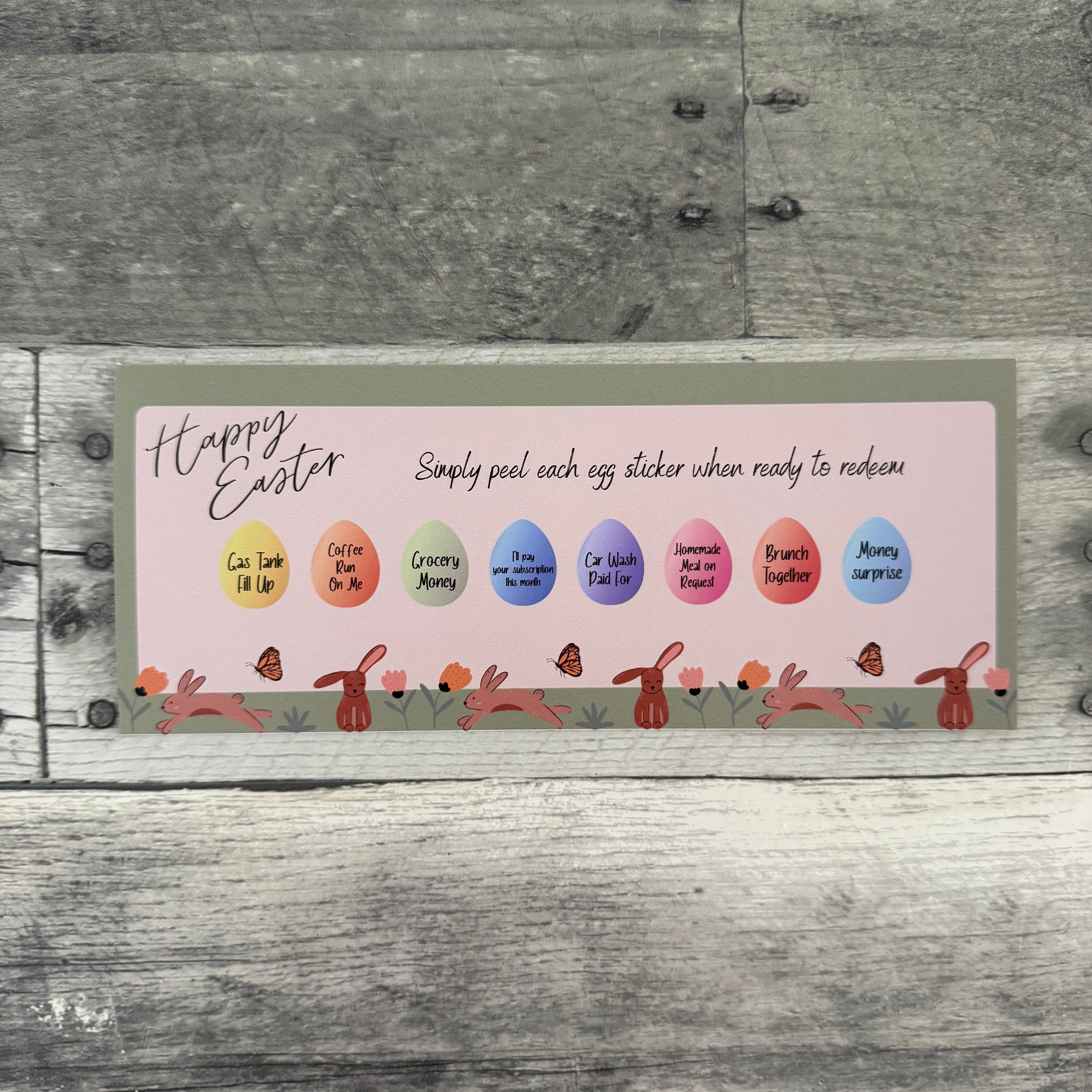 Happy Easter Certificate For Older Teens and Young Adults with Peelable Egg Stickers From Made By R And R