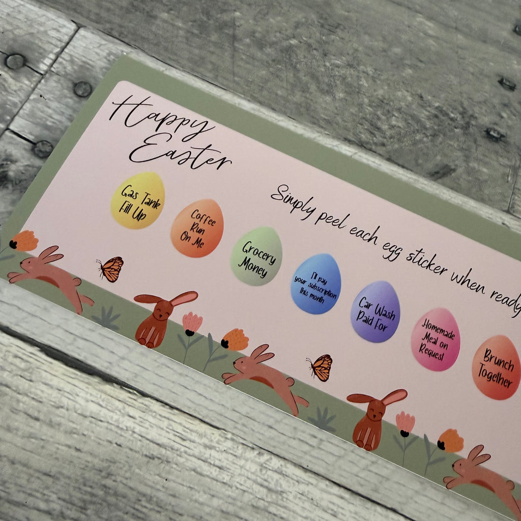 Happy Easter Certificate For Older Teens and Young Adults with Peelable Egg Stickers From Made By R And R