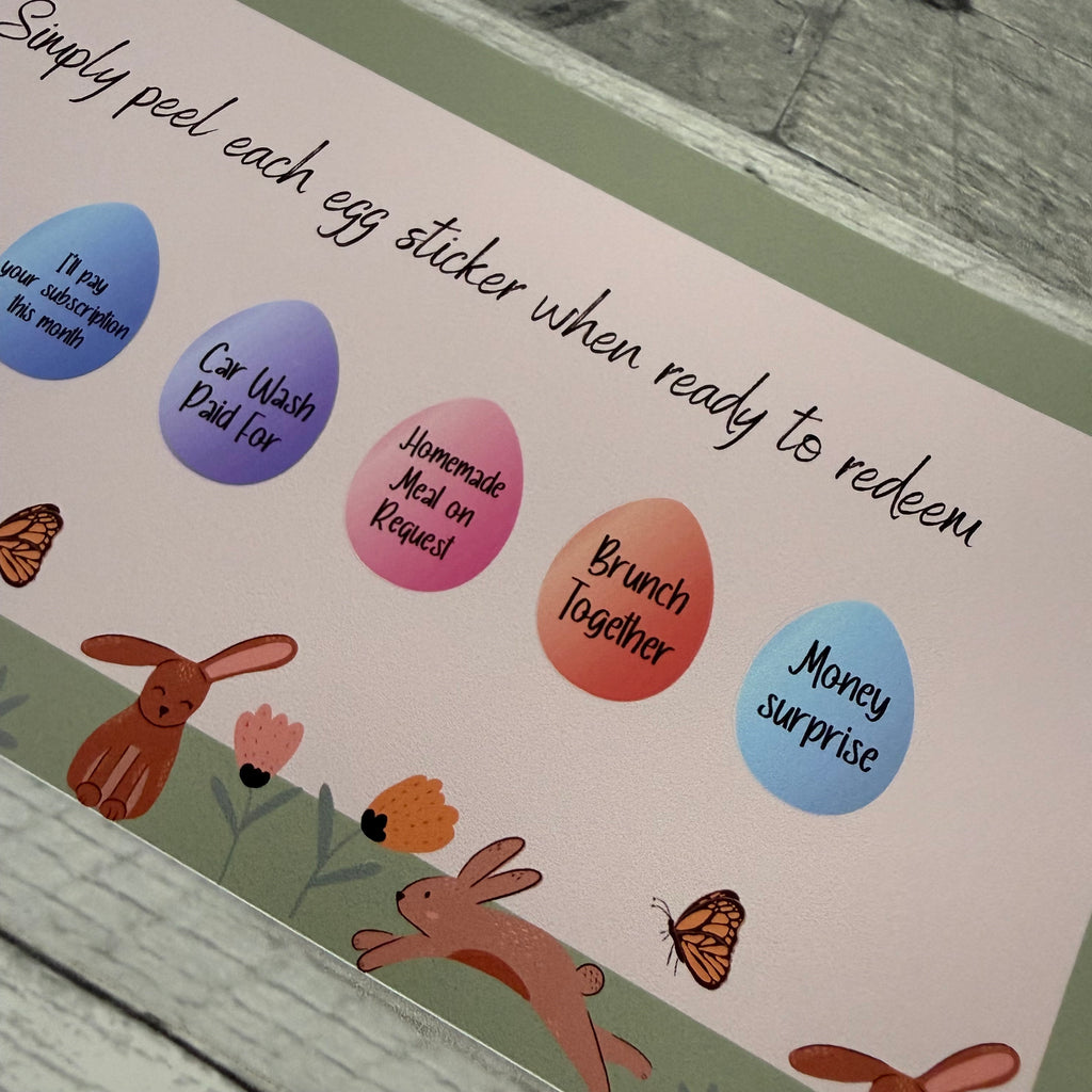 Happy Easter Certificate For Older Teens and Young Adults with Peelable Egg Stickers From Made By R And R