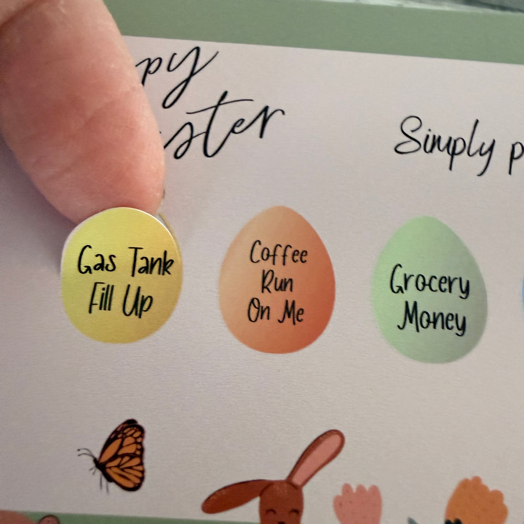 Happy Easter Certificate For Older Teens and Young Adults with Peelable Egg Stickers From Made By R And R