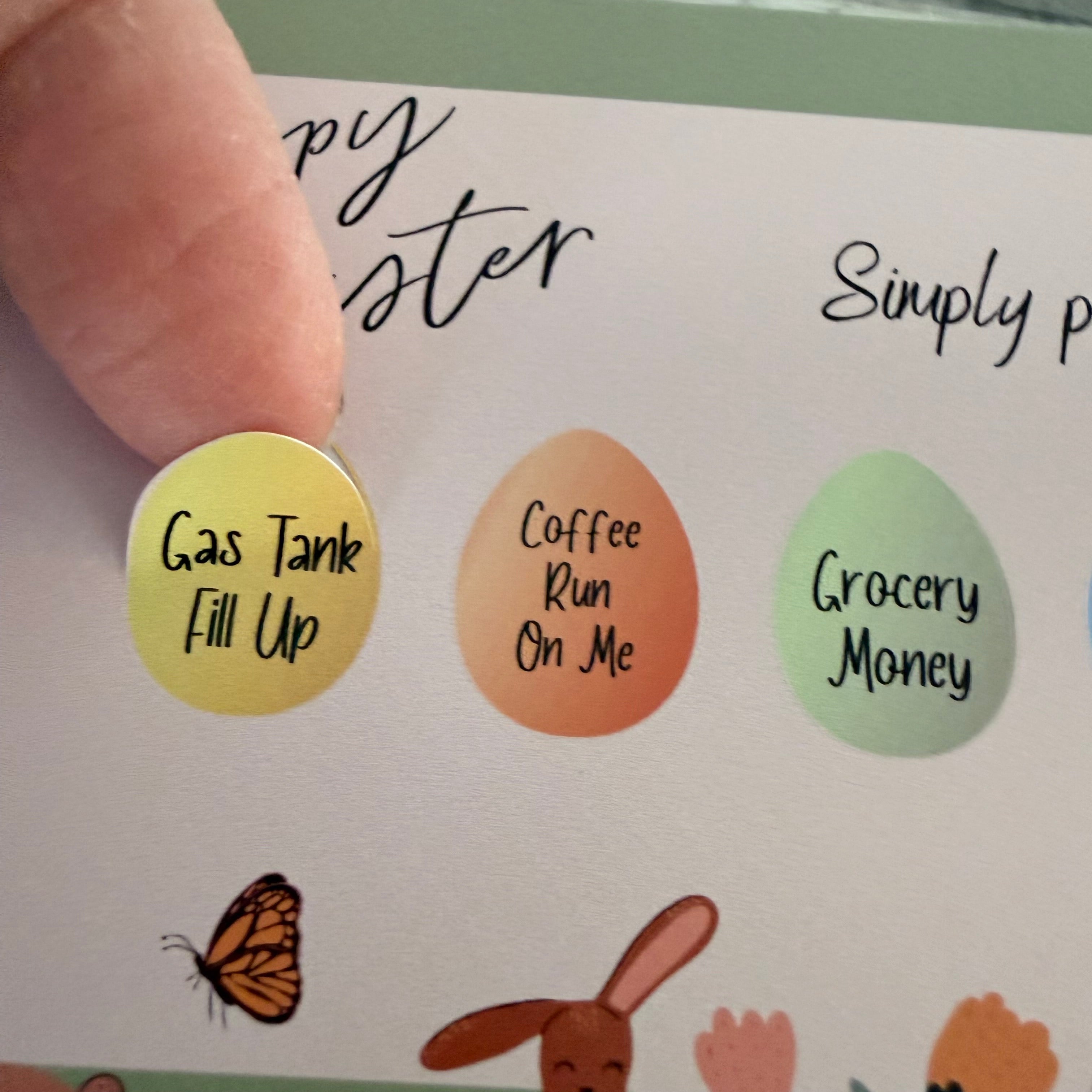 Happy Easter Certificate For Older Teens and Young Adults with Peelable Egg Stickers From Made By R And R