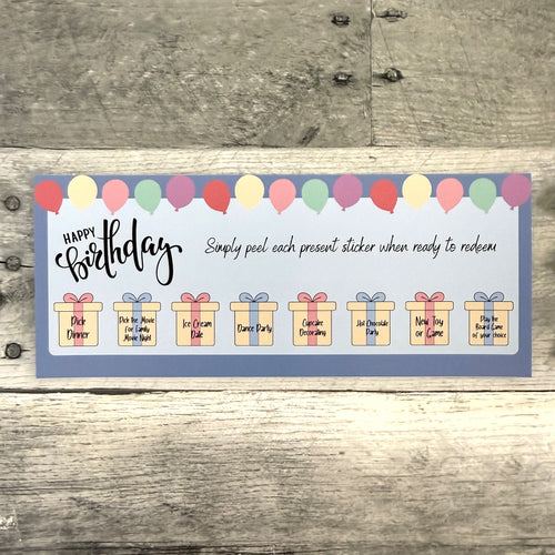 Birthday Certificate For Young Children with Peelable Present Stickers From Made By R And R