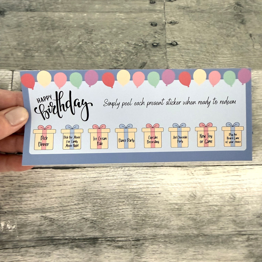 Birthday Certificate For Young Children with Peelable Present Stickers From Made By R And R