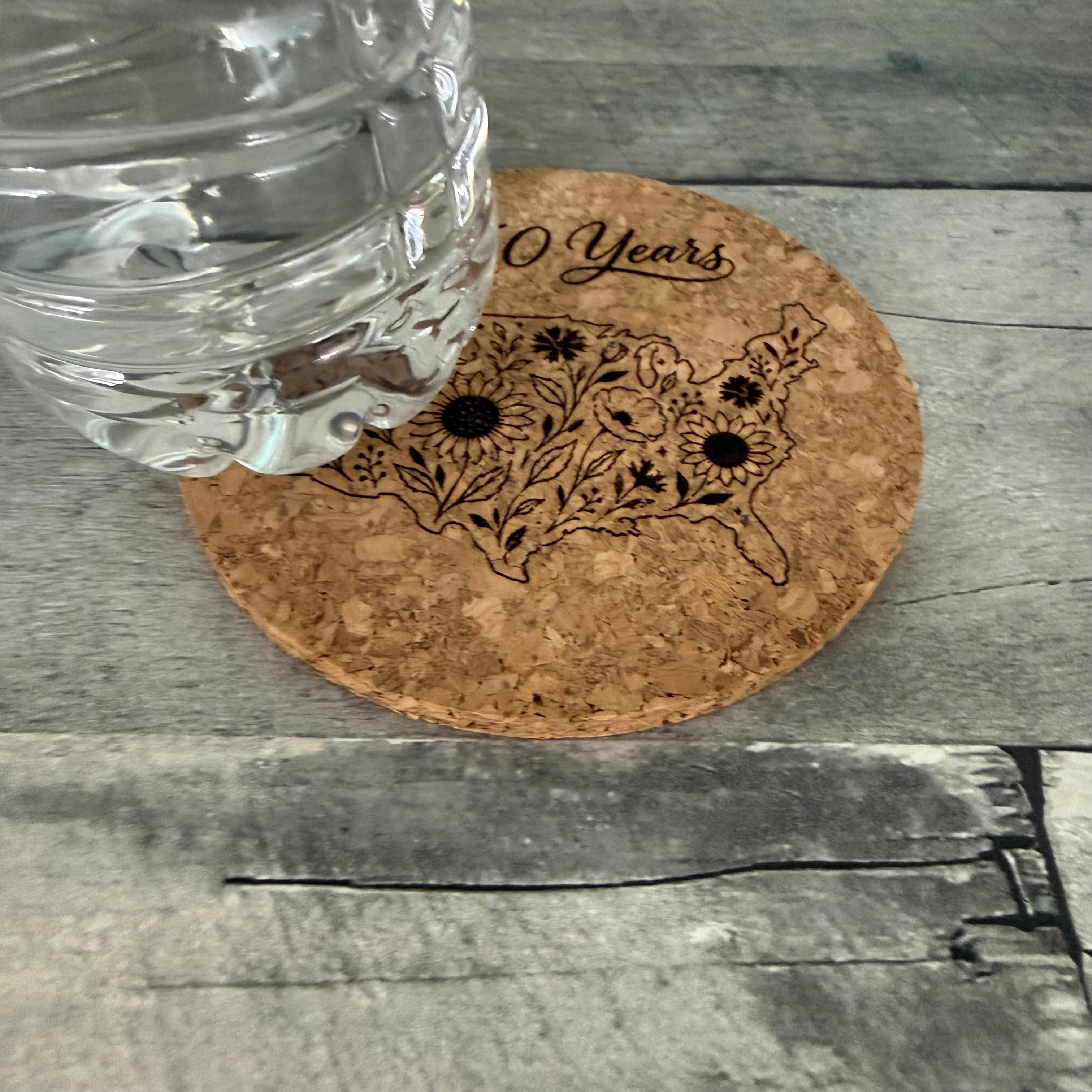 Floral America 250 Years Coasters, Set of 4