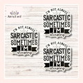 I'm Not Always Sarcastic Sometimes I'm Sleeping Sticker (Set of 3) From Made By R And R