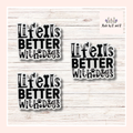 Life Is Better With Dogs Sticker Set of 3 from Made By R And R