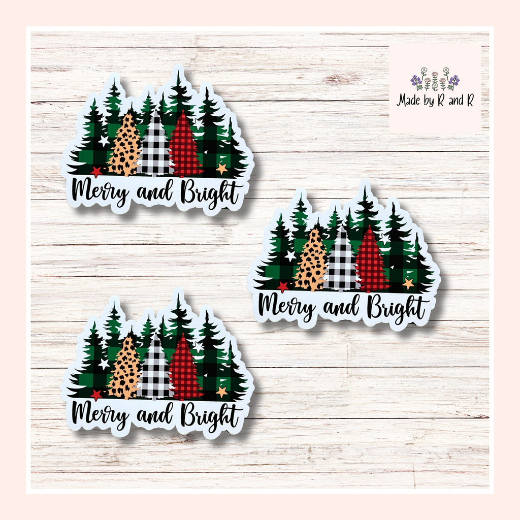 Merry and Bright Sticker Set of 3