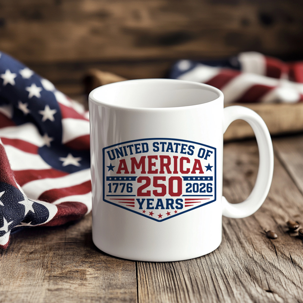 Patriotic Mugs for America's 250th